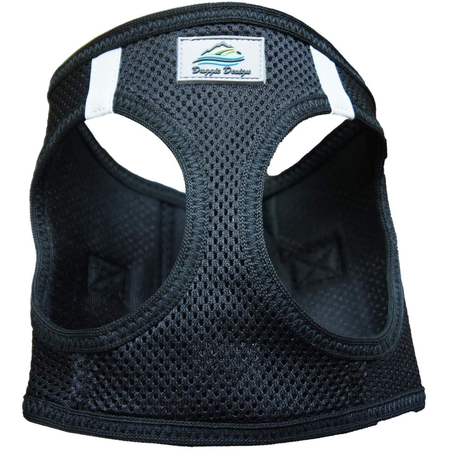 DOGGIE DESIGN American River Ultra Choke Free Dog Harness, Black, XXL