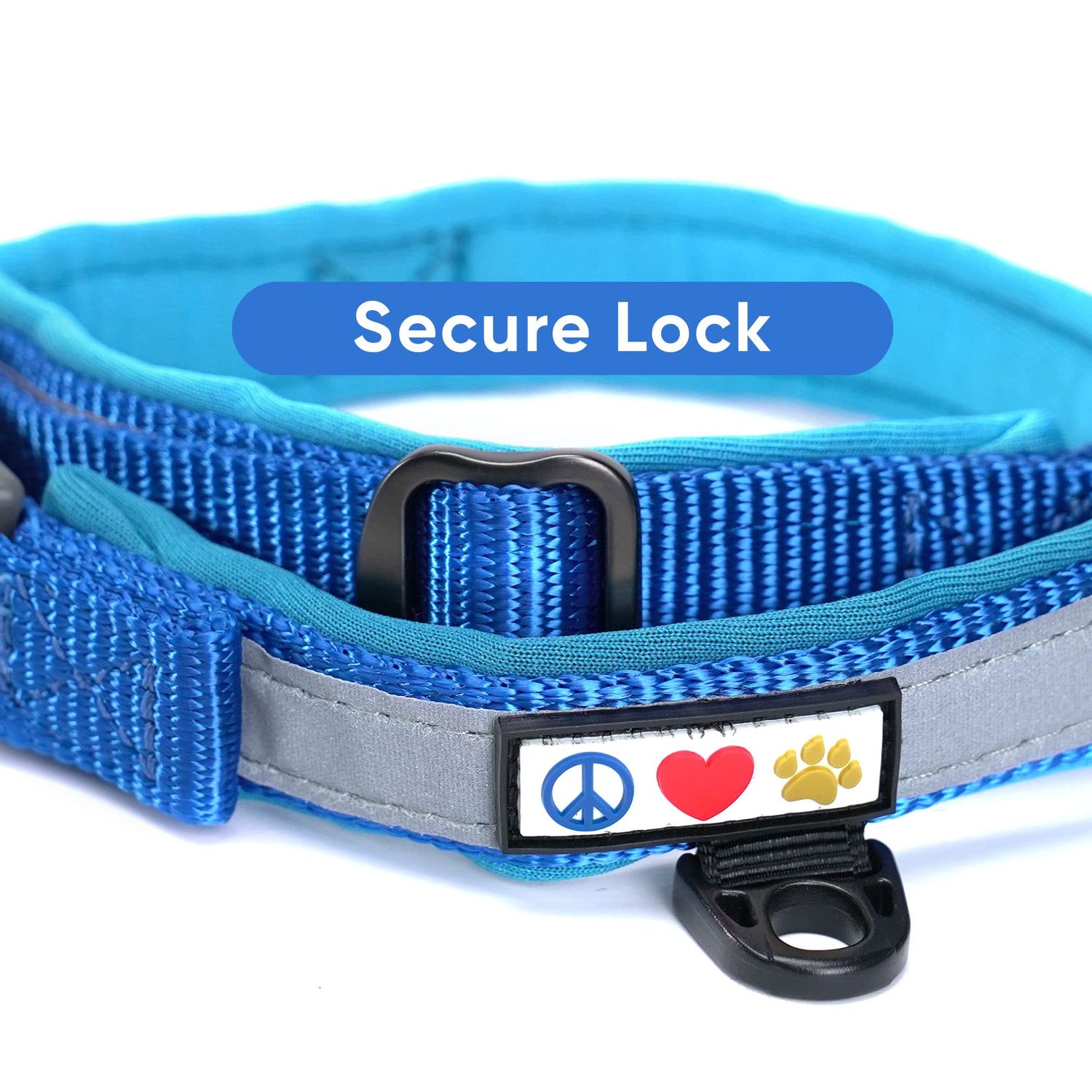 Pawtitas Lumberjack Padded Martingale Collar for Dogs | Soft Neoprene Dog Collar for Your pet's Comfort Made with Reflective Band for Maximum Visibility | Fits Small and Large Pets - Large Blue