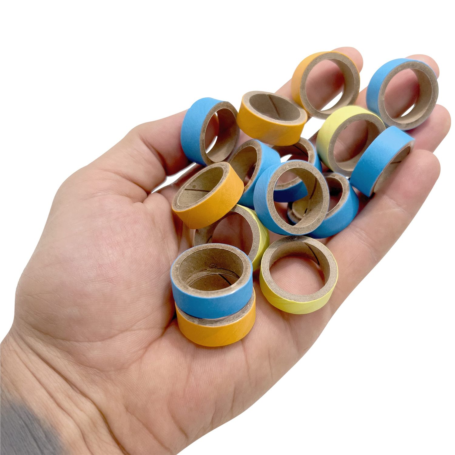 Mandarin Bird Toys by M&M 8007 Pk20 1 Inch Ring Donut - Classic Compressed Cardboard Chewable Bird Foot Toys, Easy for Pets to Grab and Chew, Great for Small Size Birds Cockatiels Budgies