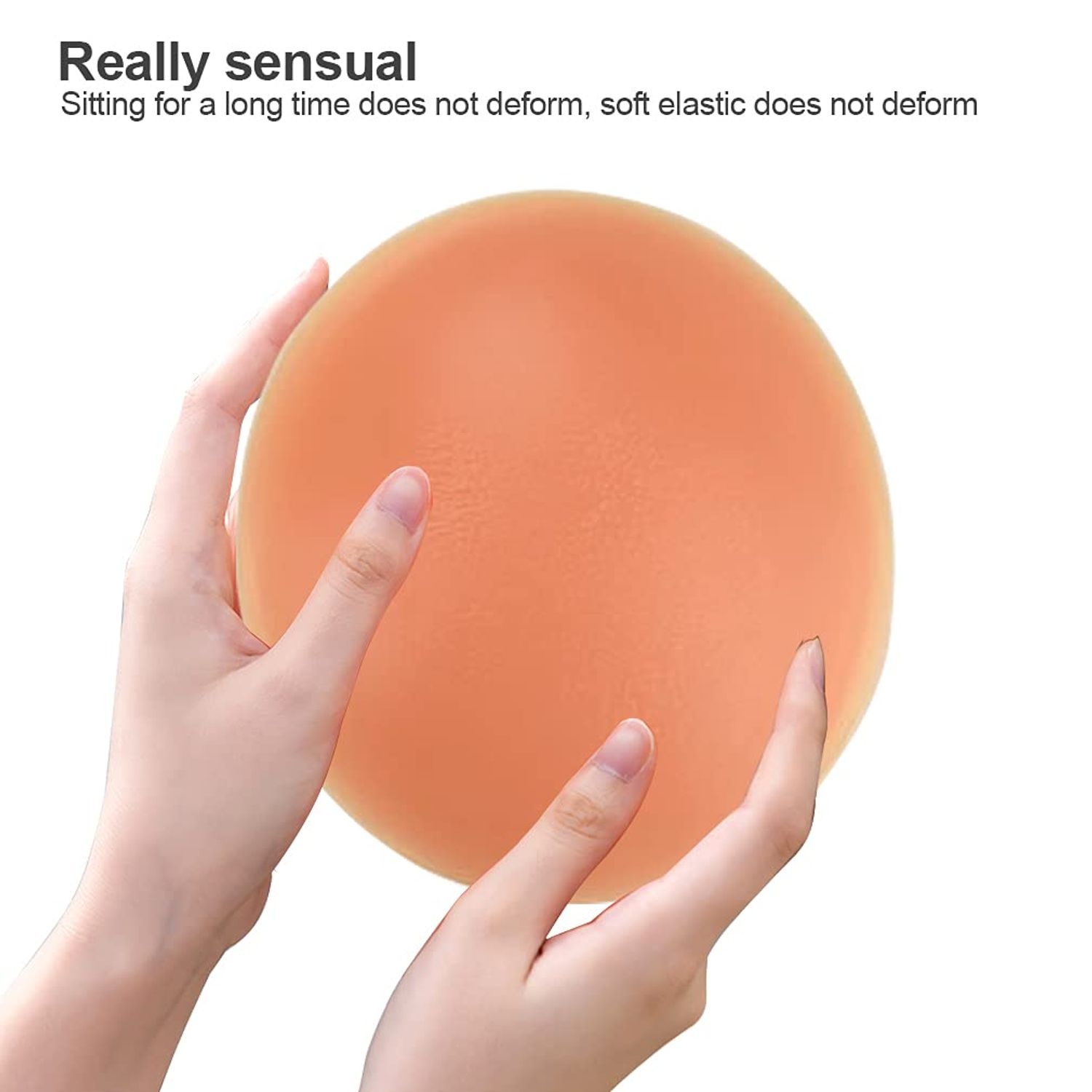 AFLIFLI 1-Pair Silicone Butt Pads, Portable Fake Hip Pads, Butt Lifter Enhancer & Padded Inserts Padding for Women Shapewear Control Panties Big Butt Peach