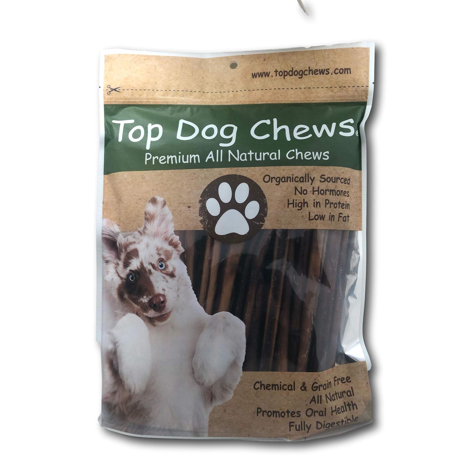 Top Dog Chews - 12 Inch Bully Sticks, 100% Natural Beef, Free Range, Grass Fed, High Protein, Supports Dental Health & Easily Digestible, Thick Dog Treat, 20 Pack