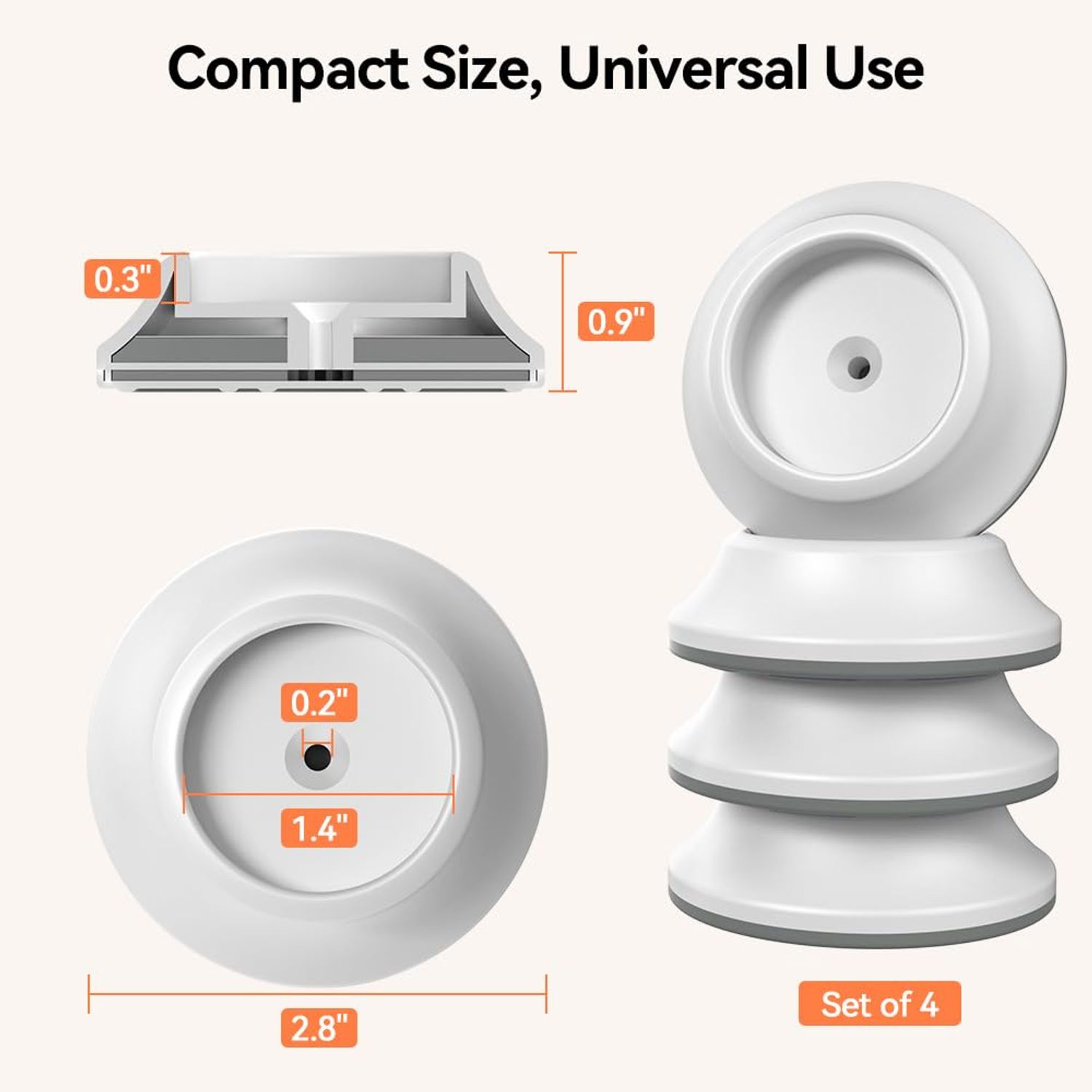 COMOMY 4 Pack Baby Gate Wall Protector, Safety Child Gate Extender Wall Cups, Baby Gate Wall Guard for Protect Walls & Doorways from Pet & Dog Gates, Pressure Mounted Gates Extension Kit, White