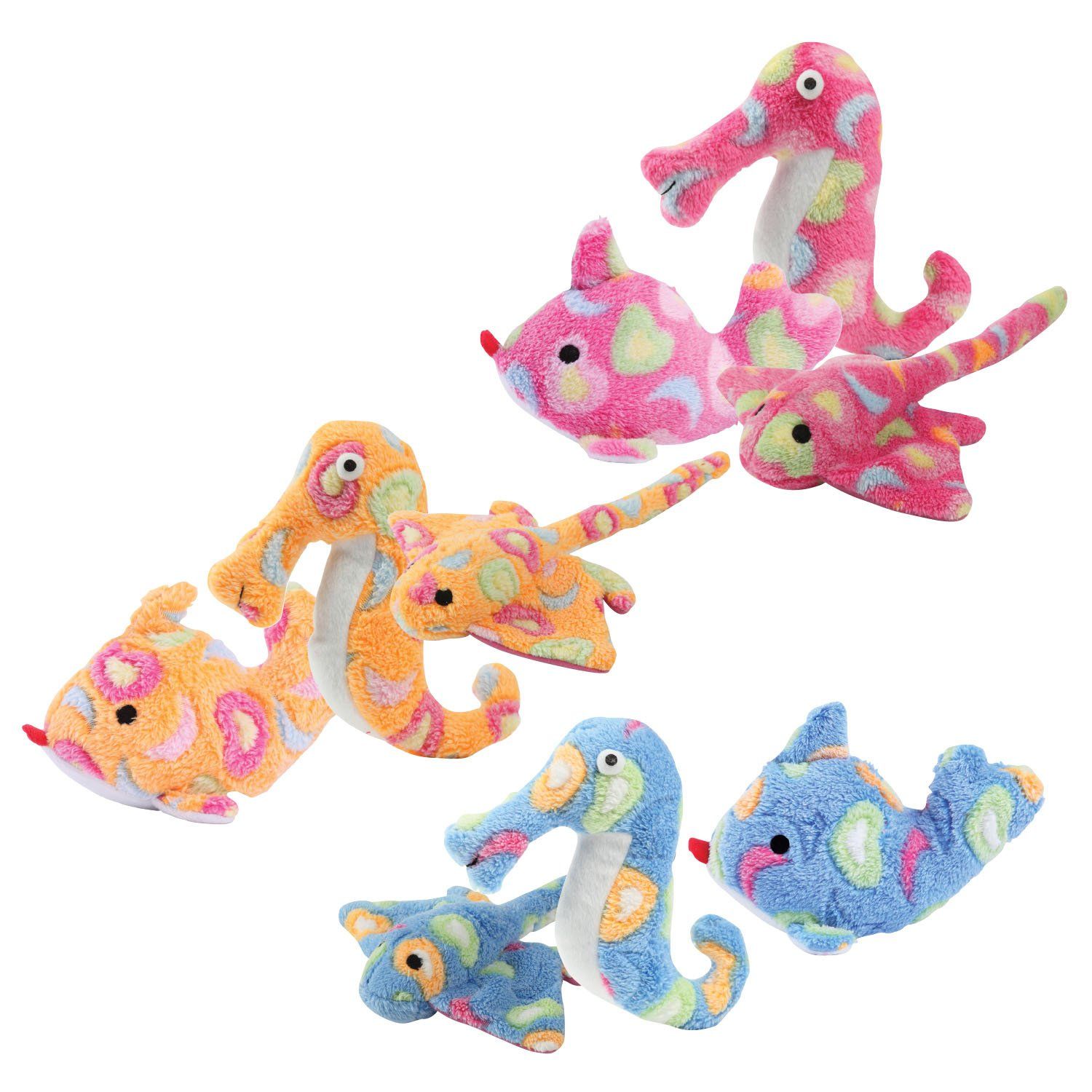 Zanies Sea Charmer Dog Toys, Orange Fish, 7"