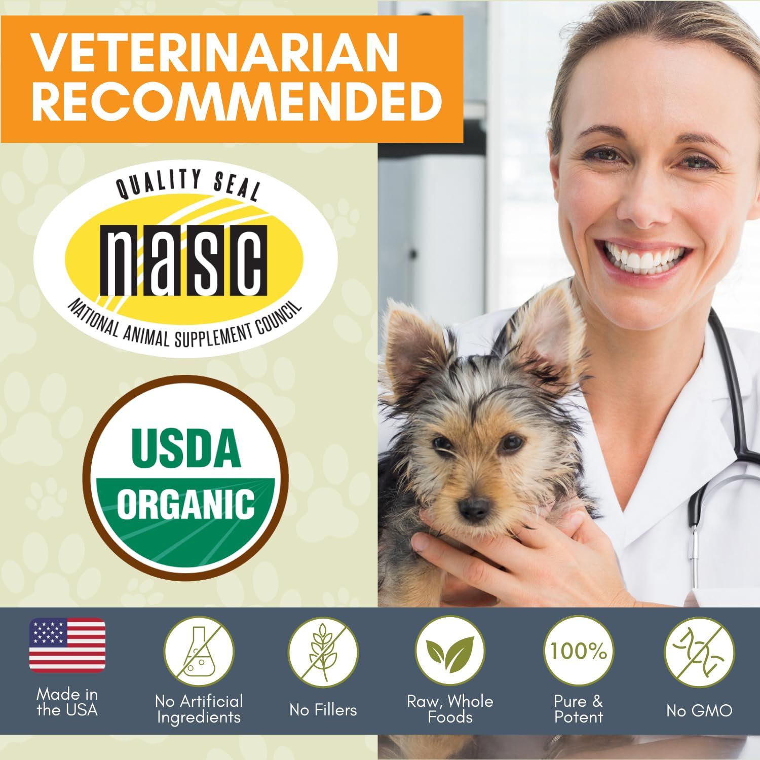 Wholistic Pet Organics Flaxseed Oil: Organic Flaxseed Oil for Dogs - Flax Oil Dog Supplement with Antioxidant Rich Rosemary and Omega 3, 6 Fatty Acids for Cardio, Immune, Skin and Coat Health - 16 Oz