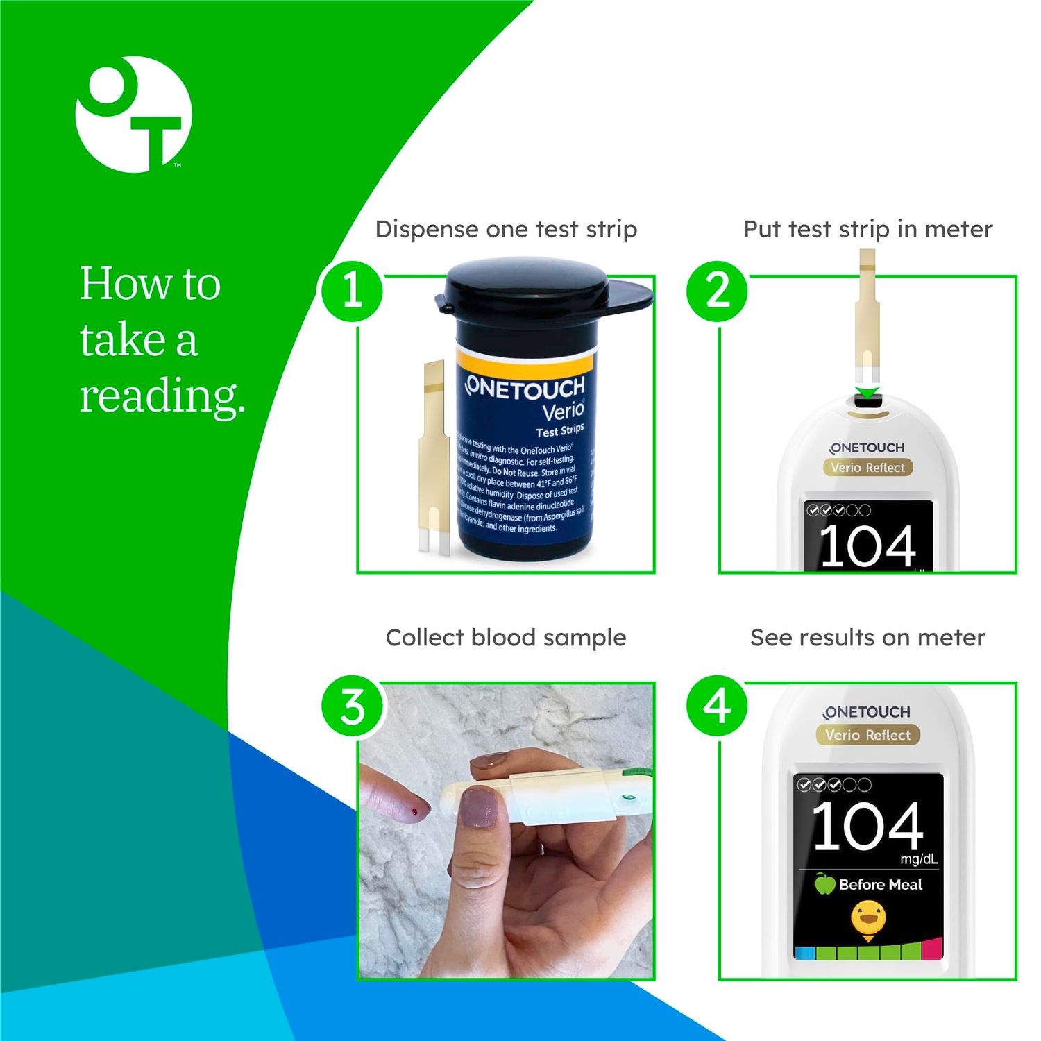 OneTouch Verio Test Strips for Diabetes Value Pack - 180 Count | Diabetic Test Strips for Blood Sugar Monitor | Home Self Glucose Testing | 6 Boxes, 30 Test Strips Per Pack