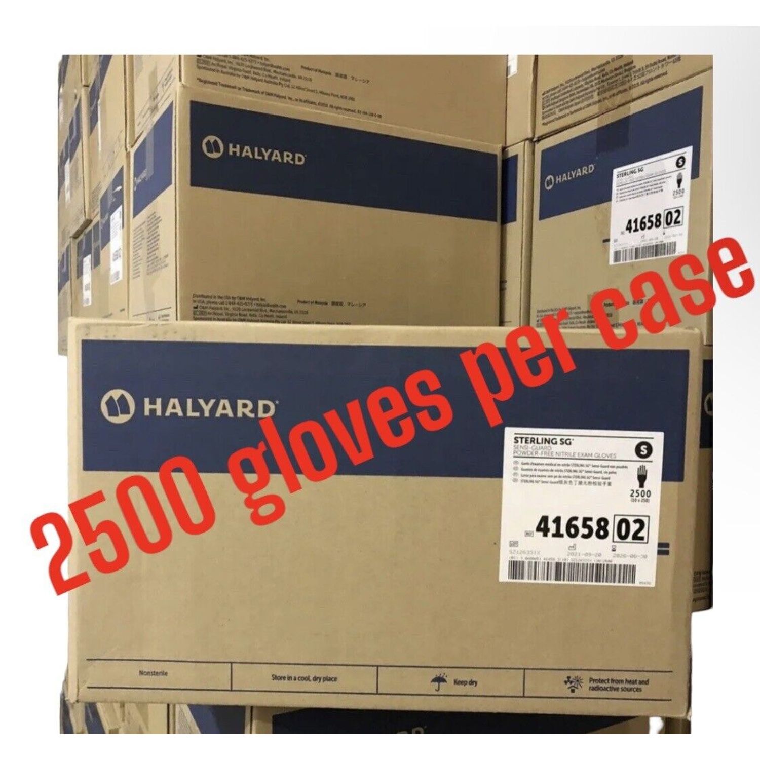 Small Halyard Sterling Nitrile Exam Gloves (2500 per case) 41658