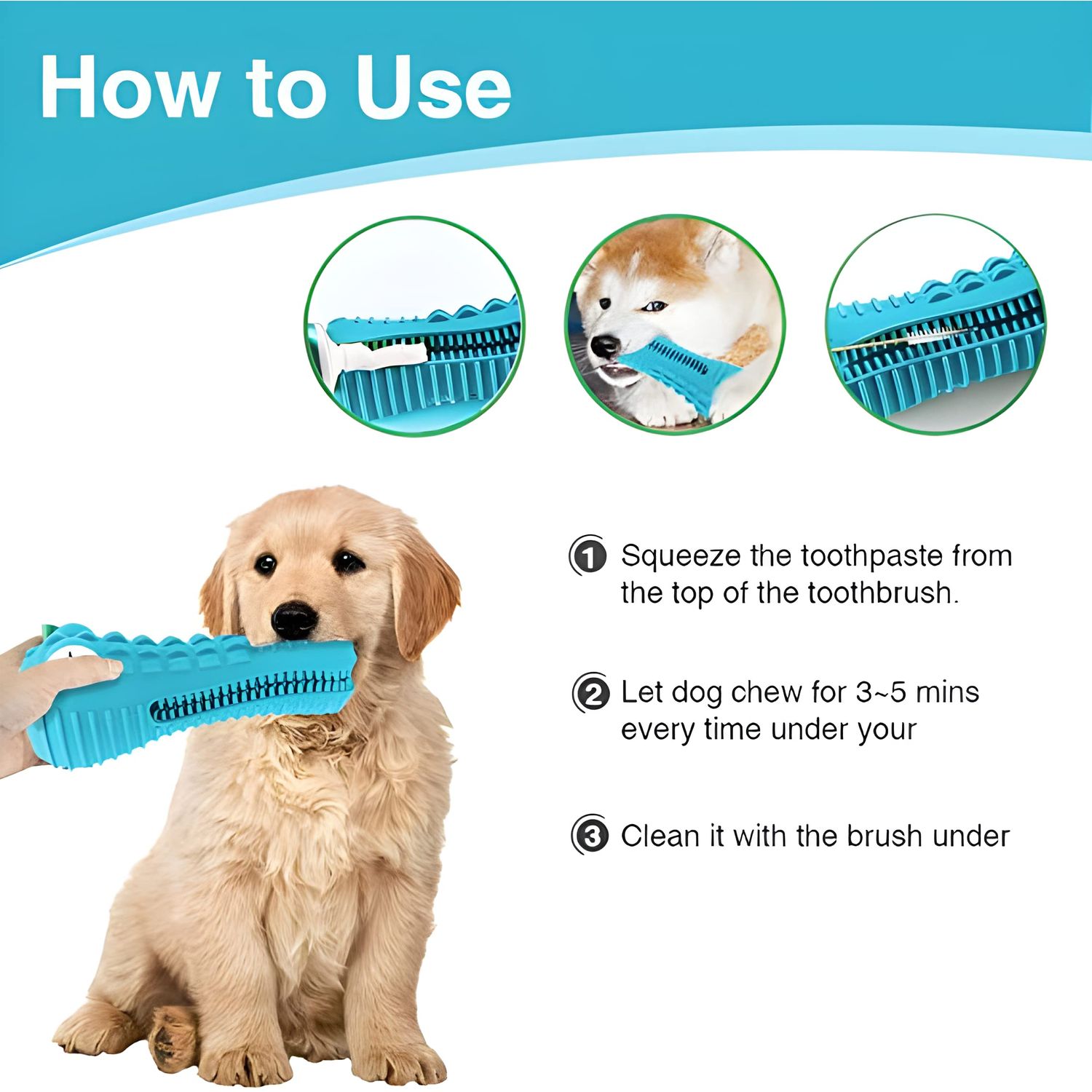 NECHAN Dog Toys for Aggressive Chewers, Dog Chew Toys for Aggressive Chewers Dental Care, Teeth Cleaning,German Shepherds, Golden Retrievers, Labradors, and Huskies (Blue)