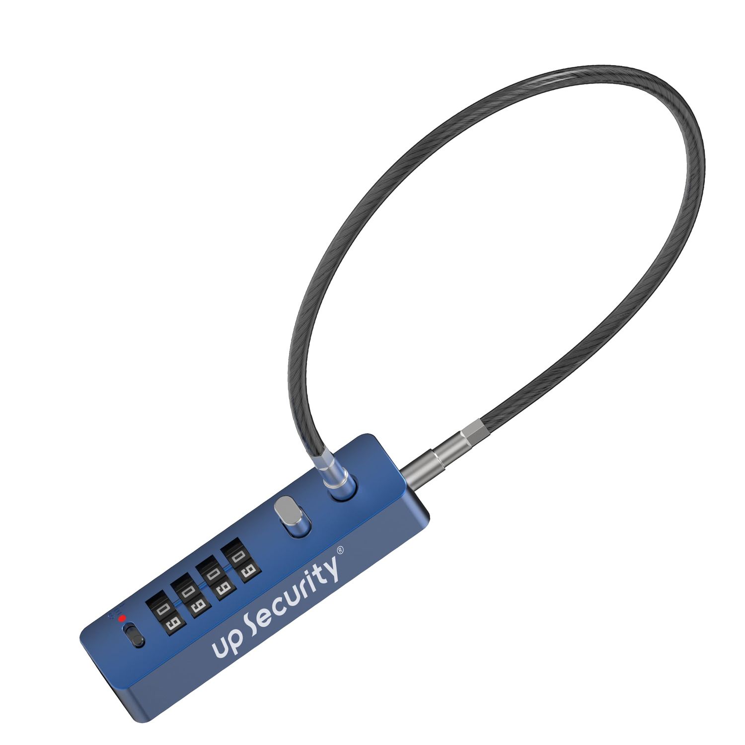 UP Security Combination Lock Keyless Cable Padlock with Steel Wire Rope, Resettable Combo Code Anti-Theft for Locker, Cabinet, Fence, Gate, Pet Door, Bike Helmet Safe (Blue, 11.8"(30cm) Short Cable)