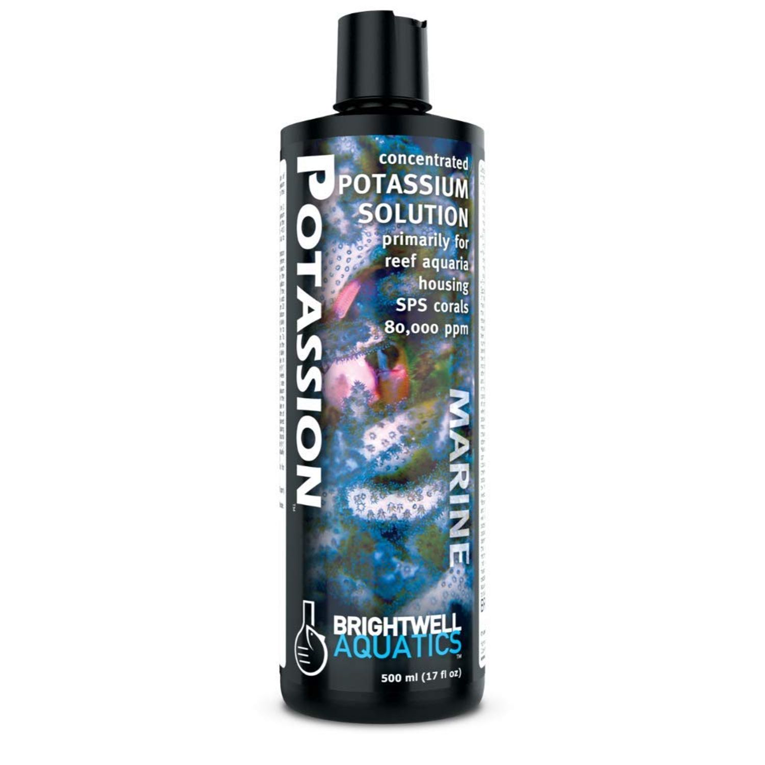 Brightwell Aquatics Potassion - Liquid Potassium Supplement for Marine Reef Fish Aquariums 500-ml