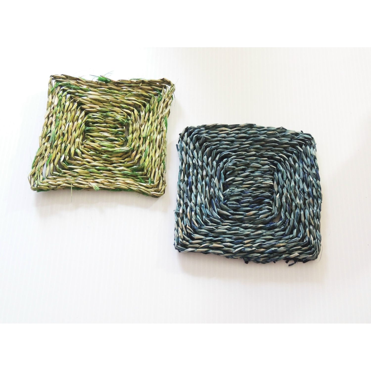 2 6" Seagrass Mats Bird Toy Parts Natural Colored