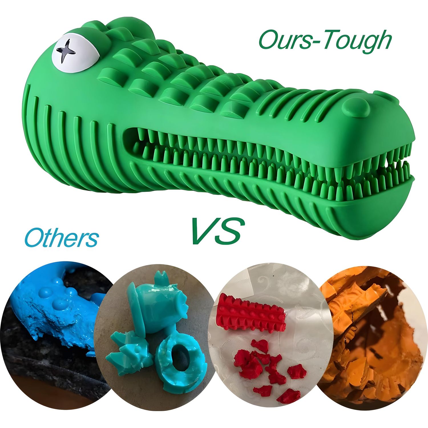 NECHAN Dog Toys for Aggressive Chewers, Dog Chew Toys for Aggressive Chewers Dental Care for Teeth Cleaning,German Shepherds, Golden Retrievers, Labradors, and Huskies (Green)
