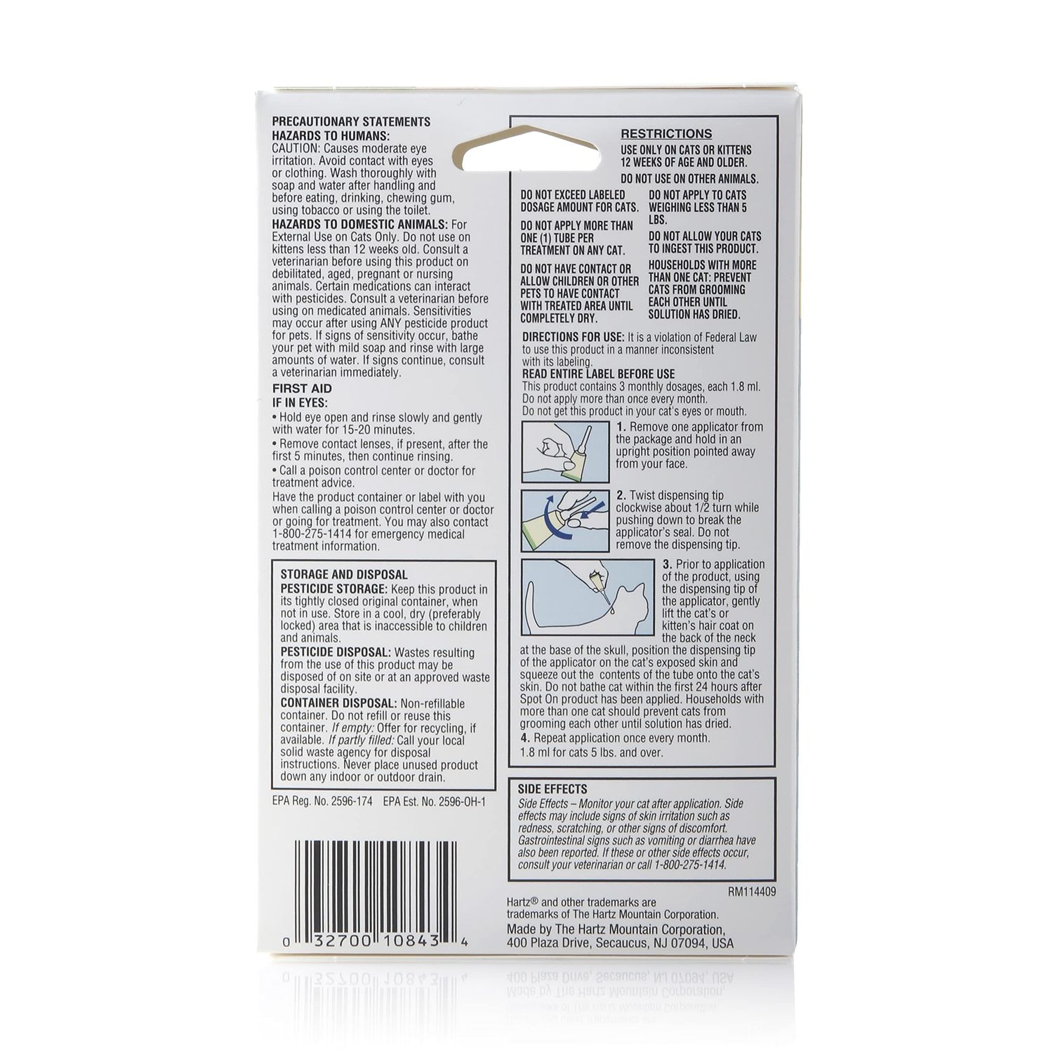 Hartz UltraGuard Pro Topical Flea & Tick Prevention for Cats and Kittens - 3 Monthly Treatments