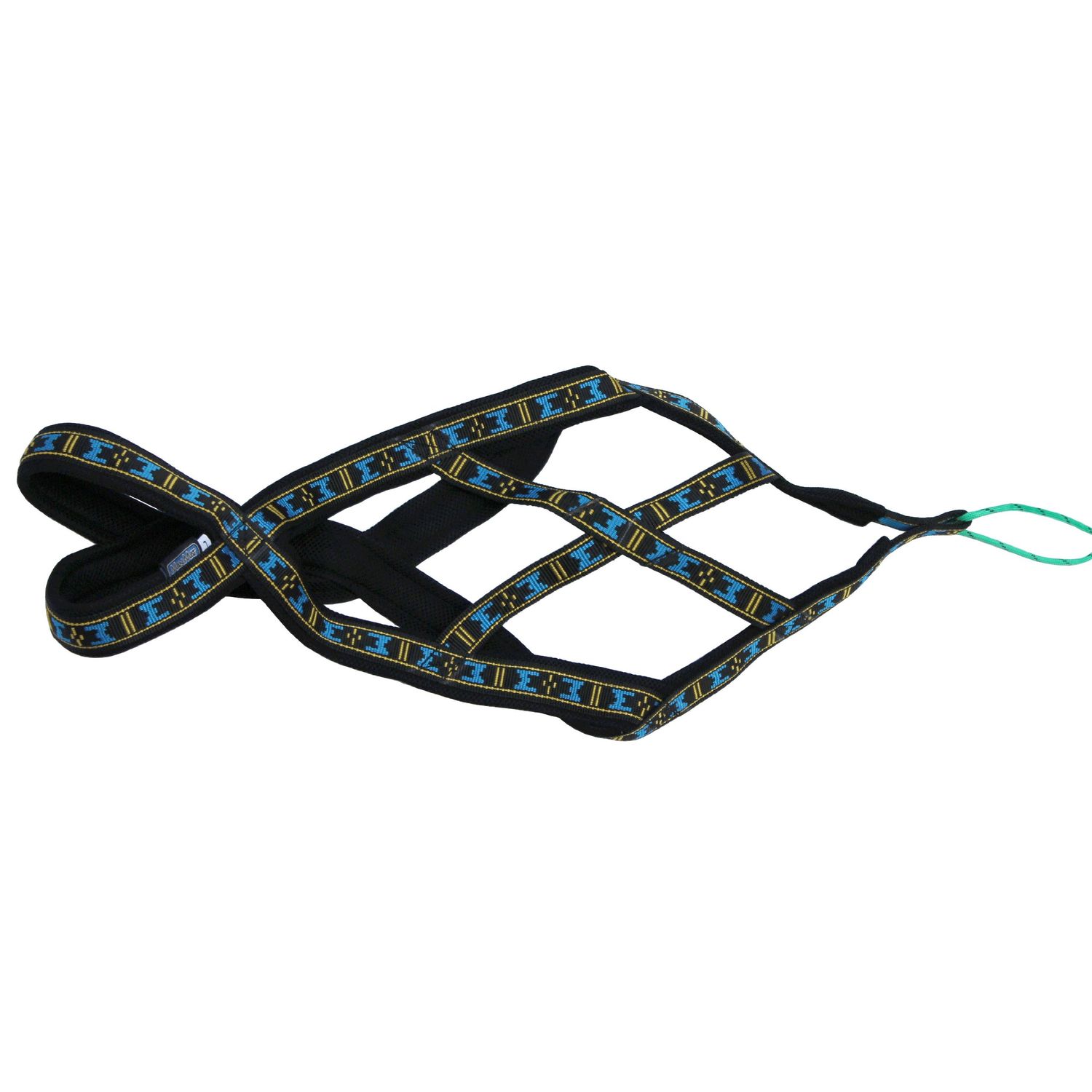 Weight Pulling Sledding Dog Harness X-Back Style Black Medium, 19.5" Neck Circumference