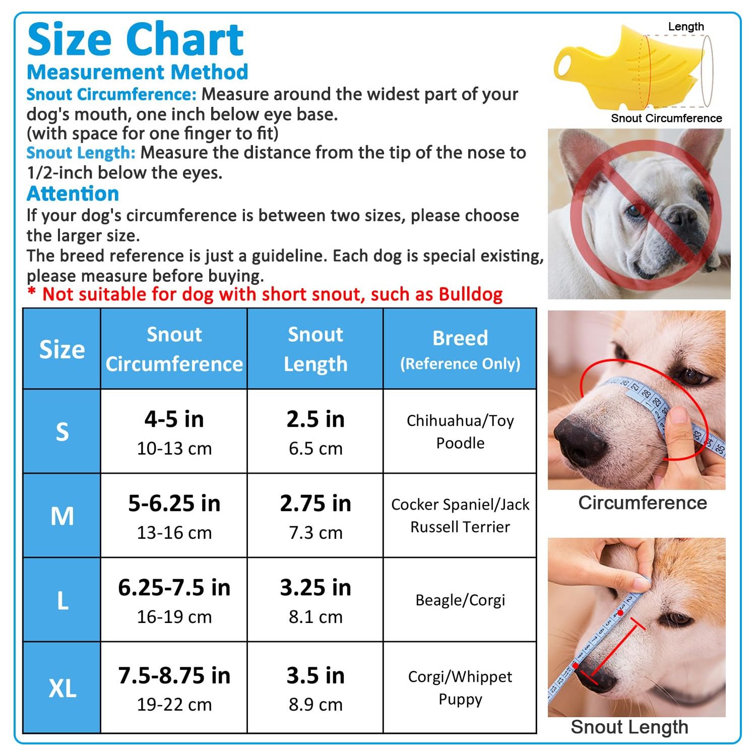 LUCKYPAW Dog Muzzle, Soft Duck Silicone Mouth Cover with Adjustable Strap for Small Medium Dogs, Best to Prevent Barking, Biting, and Chewing(Yellow,M)