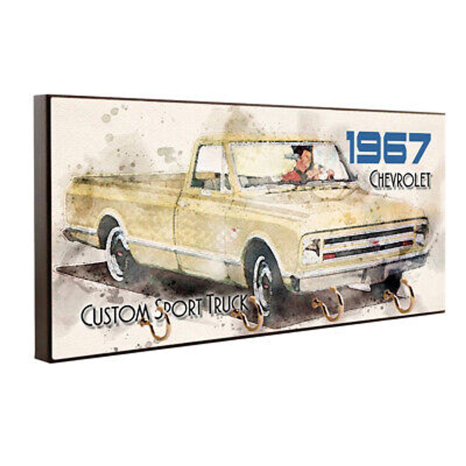 1967 Custom Sport Pick Up Truck Design Key Hanger / Pet Leash Hanger