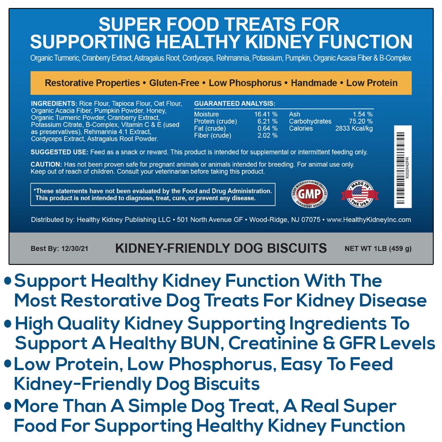 Kidney Restore Dog Treats Restorative Dog Treats for Kidney Disease, Low Protein
