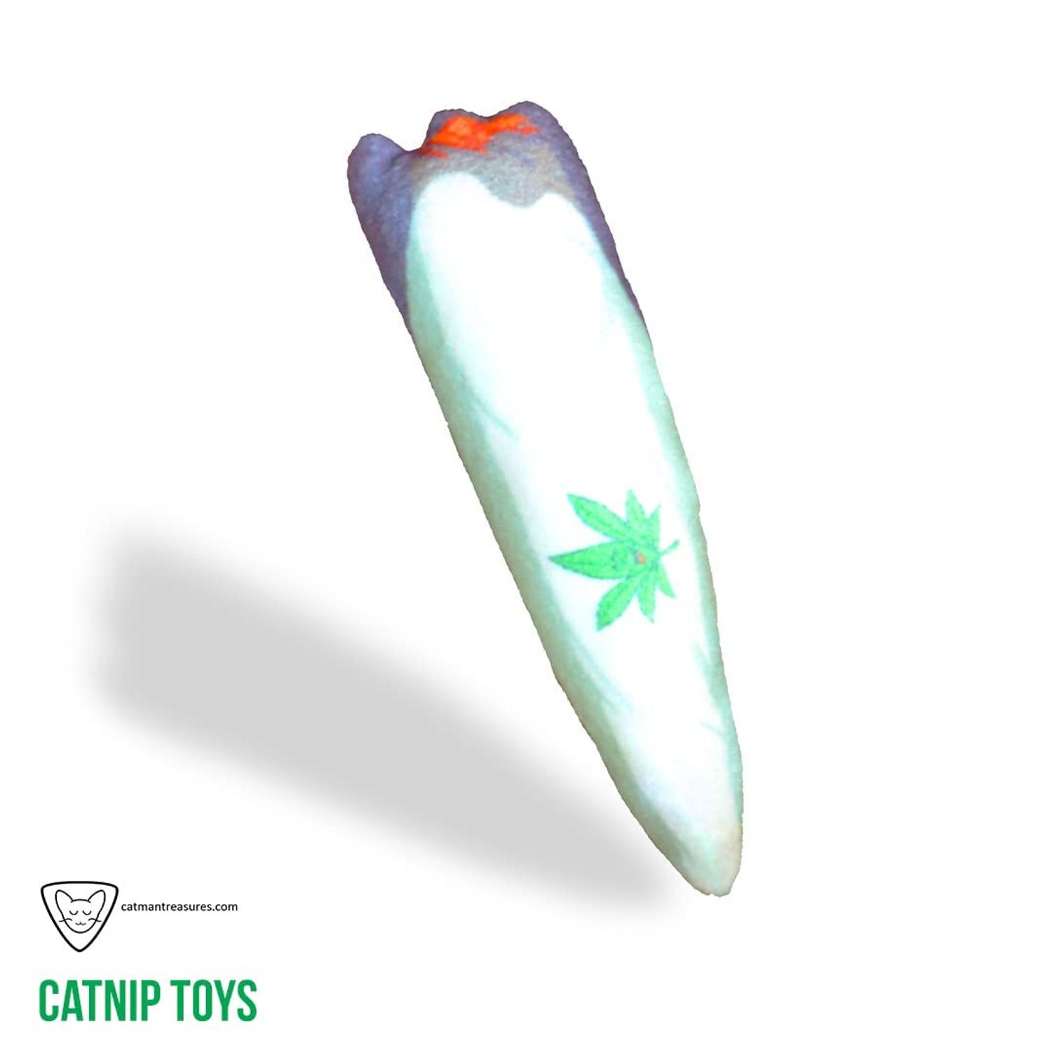 Purr Doobie - a Catnip Joint- Plush Doll shapped Like a Joint and Filled with Catnip and Cotton. Novelty Toy. Cat Toy/Gag Gift; White Elephant, 420 celebrationi