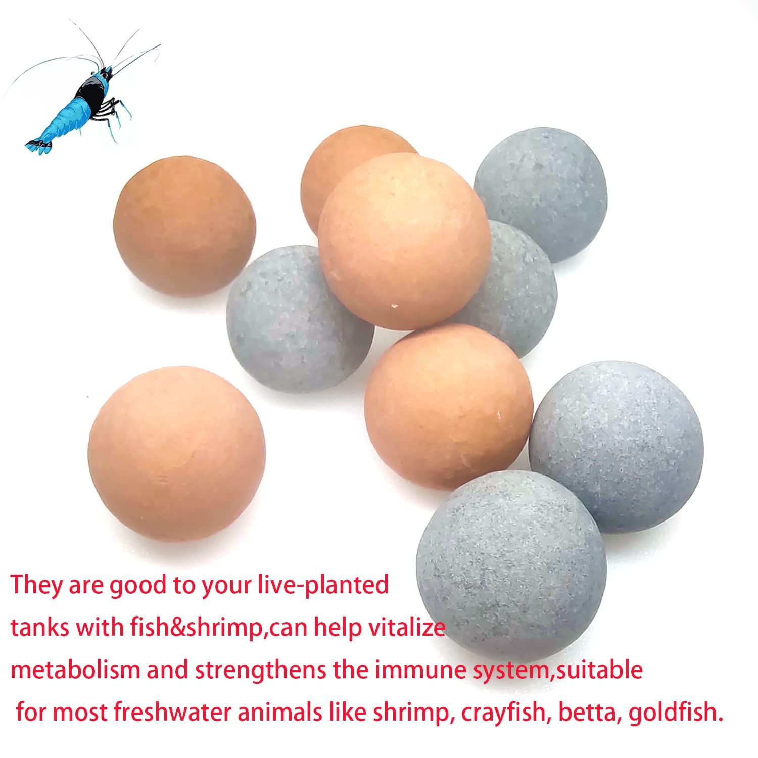 Tourmaline Balls for Freshwater Aquarium Tank. Mineral Supplement Substrate. Shrimp Mineral Freshwater Fish Tank. Snail,Betta,Goldfish,Live Shrimp Food