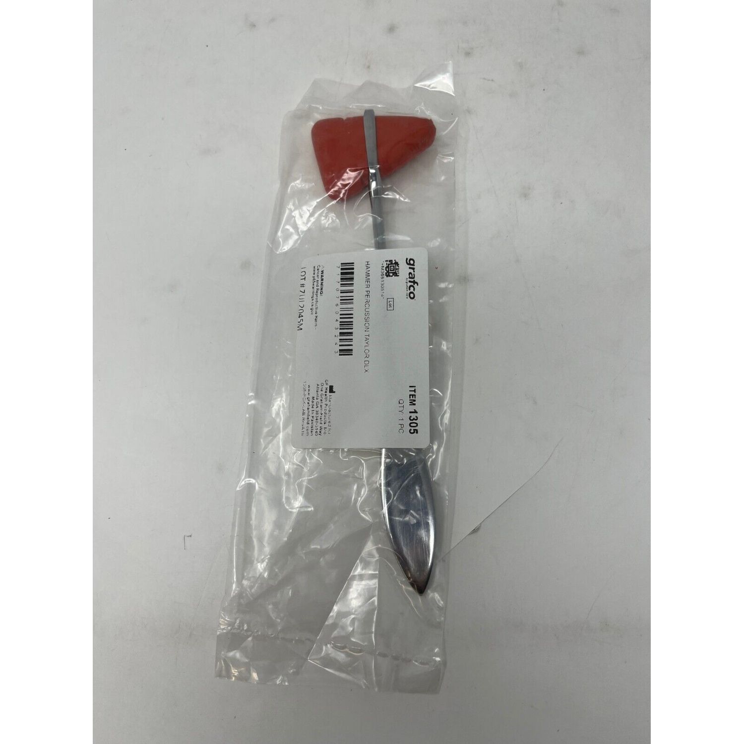 2 Pack GRAFCO 7 1/4" Reflex Taylor Hammer Item 1305 Tomahawk Neurological Hammer