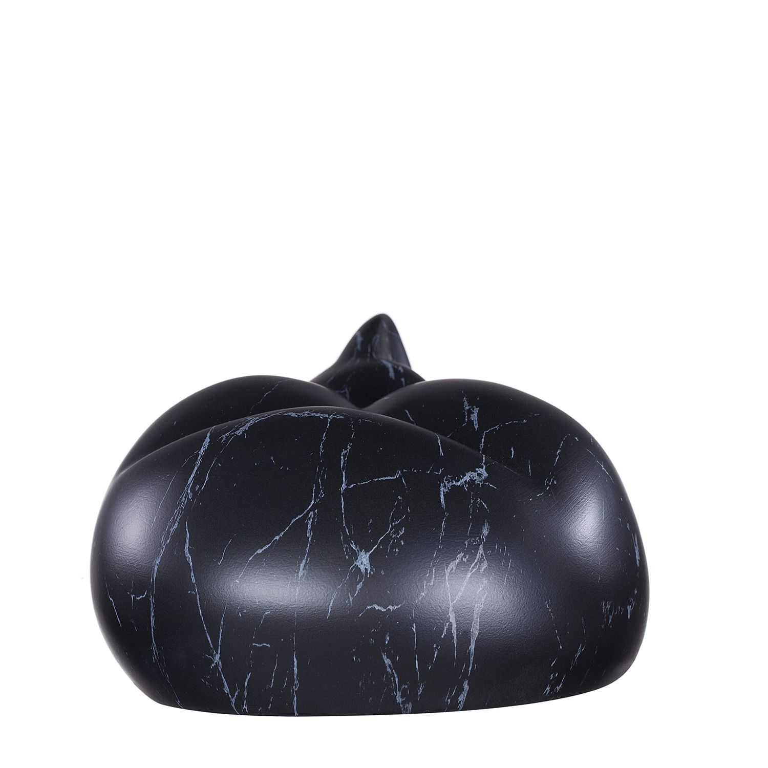Kriss Art Pet Urns,Sleeping Resin Cremation Cat Urn, Cat Urns for Ashes, Small Animal Urn (Black Marble)