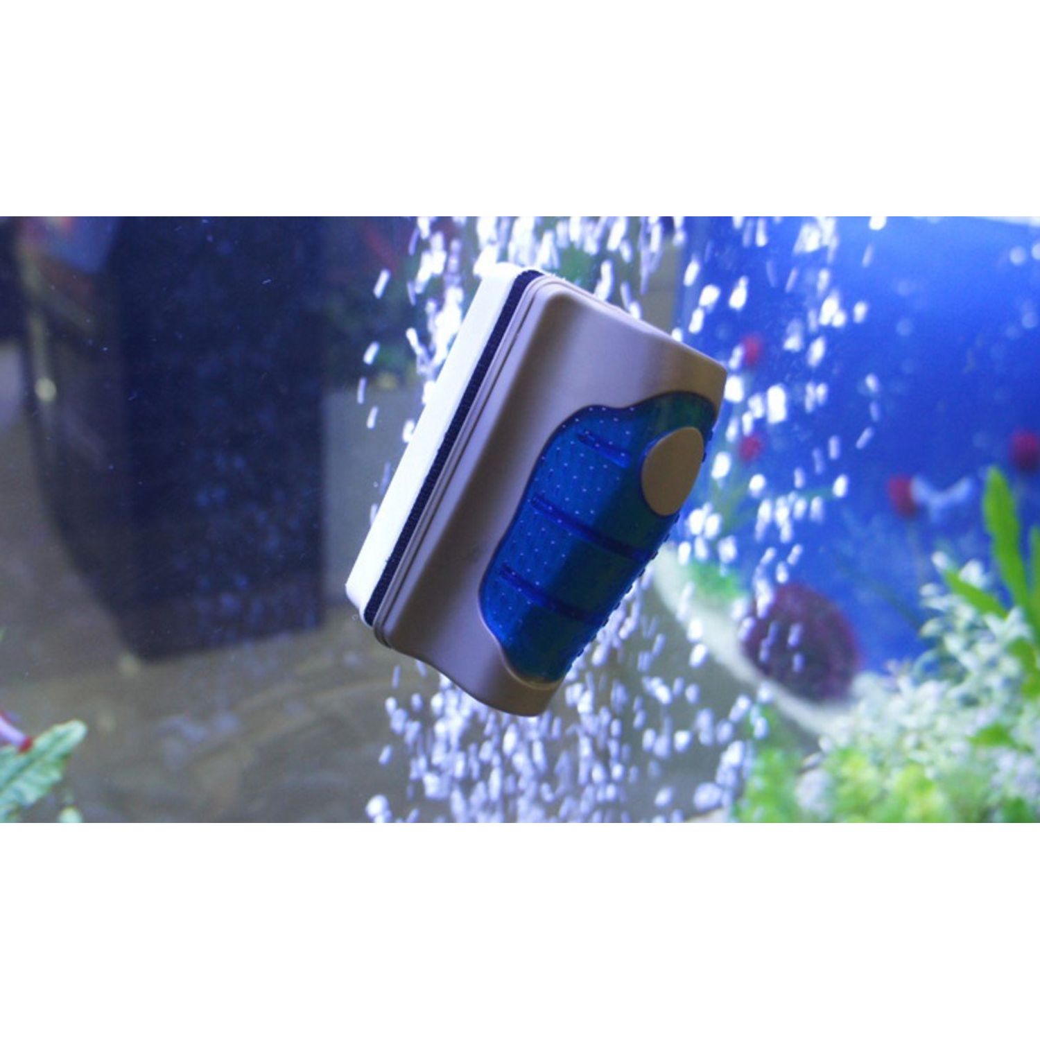 Jasonwell Magnetic Aquarium Fish Tank Glass Algae Glass Cleaner Scrubber Floating Clean Brush(M)