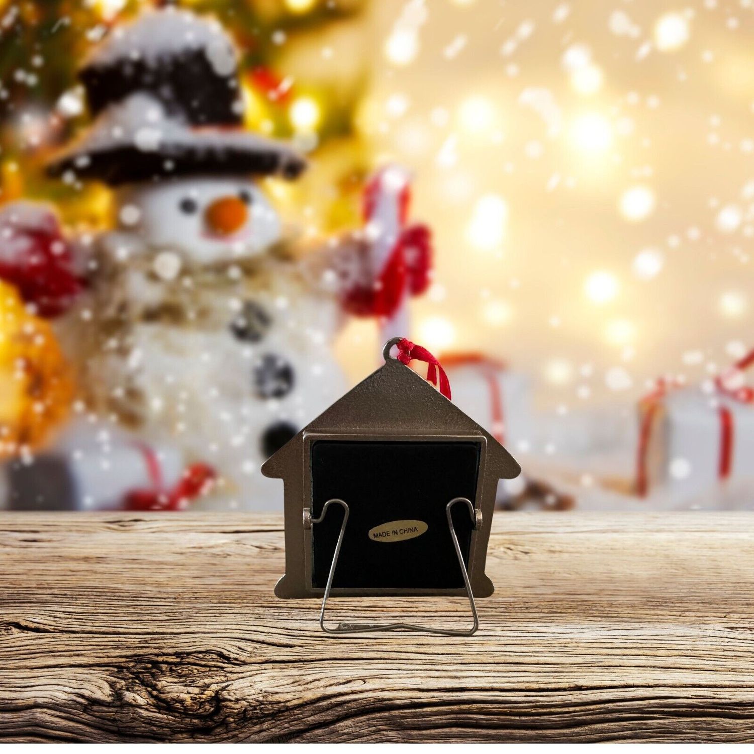 Pet Studio Christmas Dog House Frame & Ornament Red 1.5" x 2" Puppy Holiday Gift