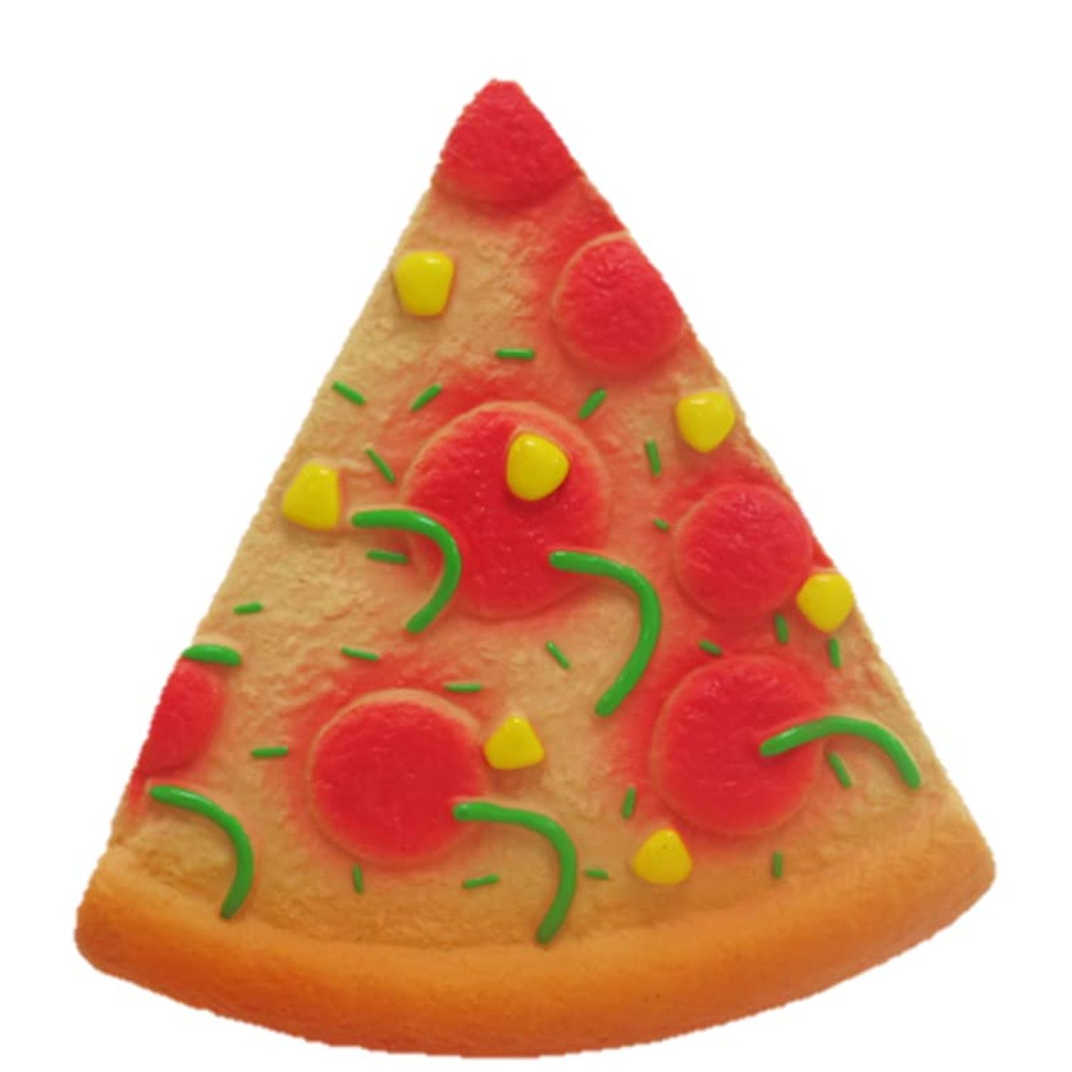 DoggyChewy Latex Pizza Dog Toy 6 inch