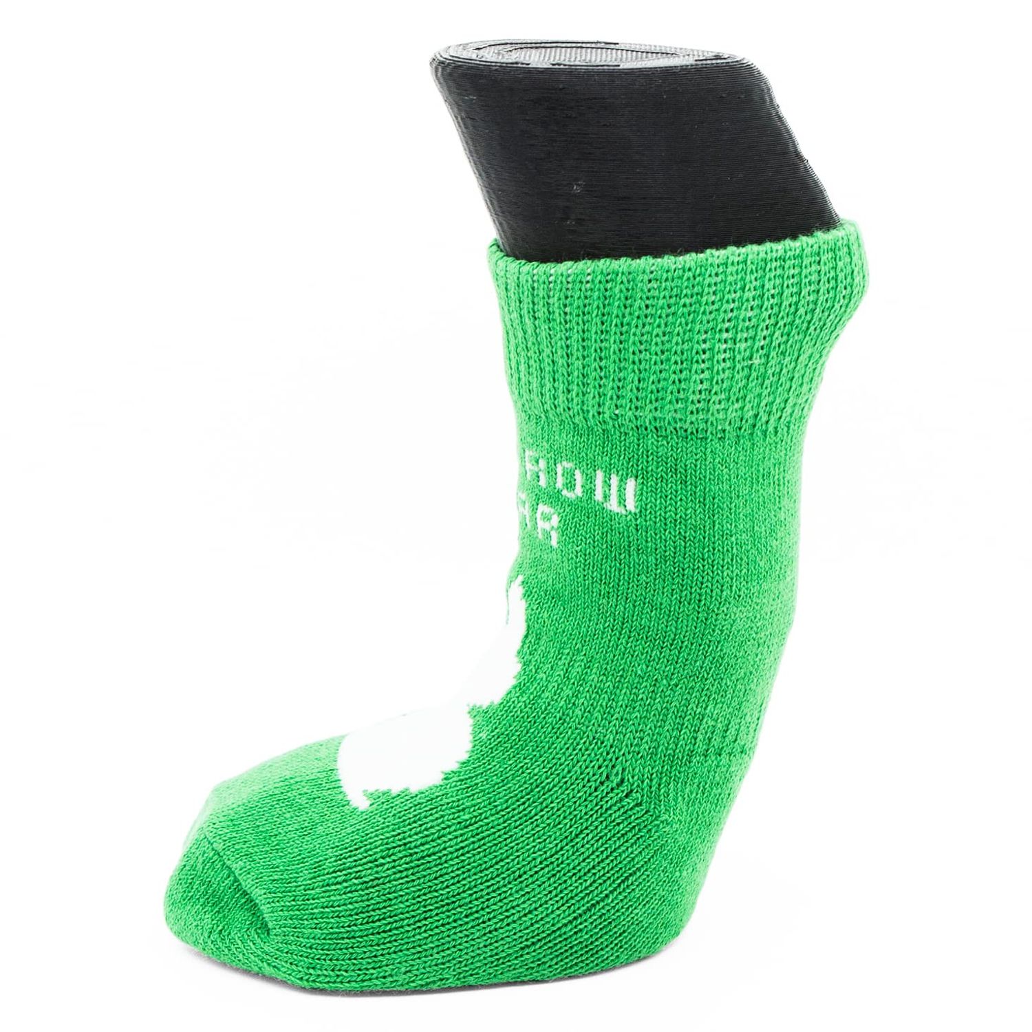 Woodrow Wear, Power Paws Original Dog Socks, Green with a White Bunny, XL, Fits 95-130 pounds