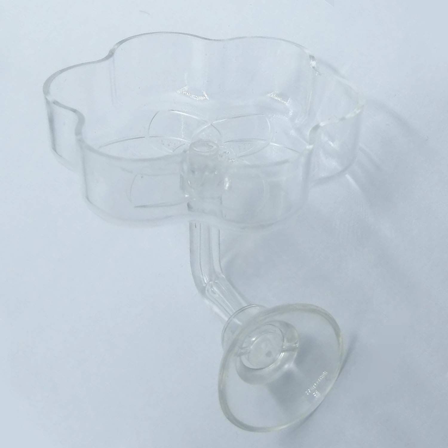 JZMYXA Aquarium Shrimp/Small Fish Feeding Dish Feeder Dish, Acrylic Material, Mini Size (Magnolia Shaped)