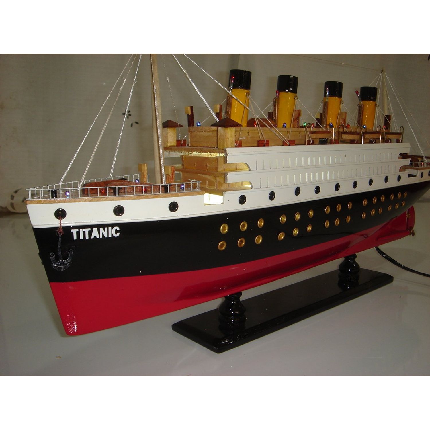 Titanic Wooden Model Cruise Ship with Flashing Light 24" with Minor Assembly Require"Not a Kit"