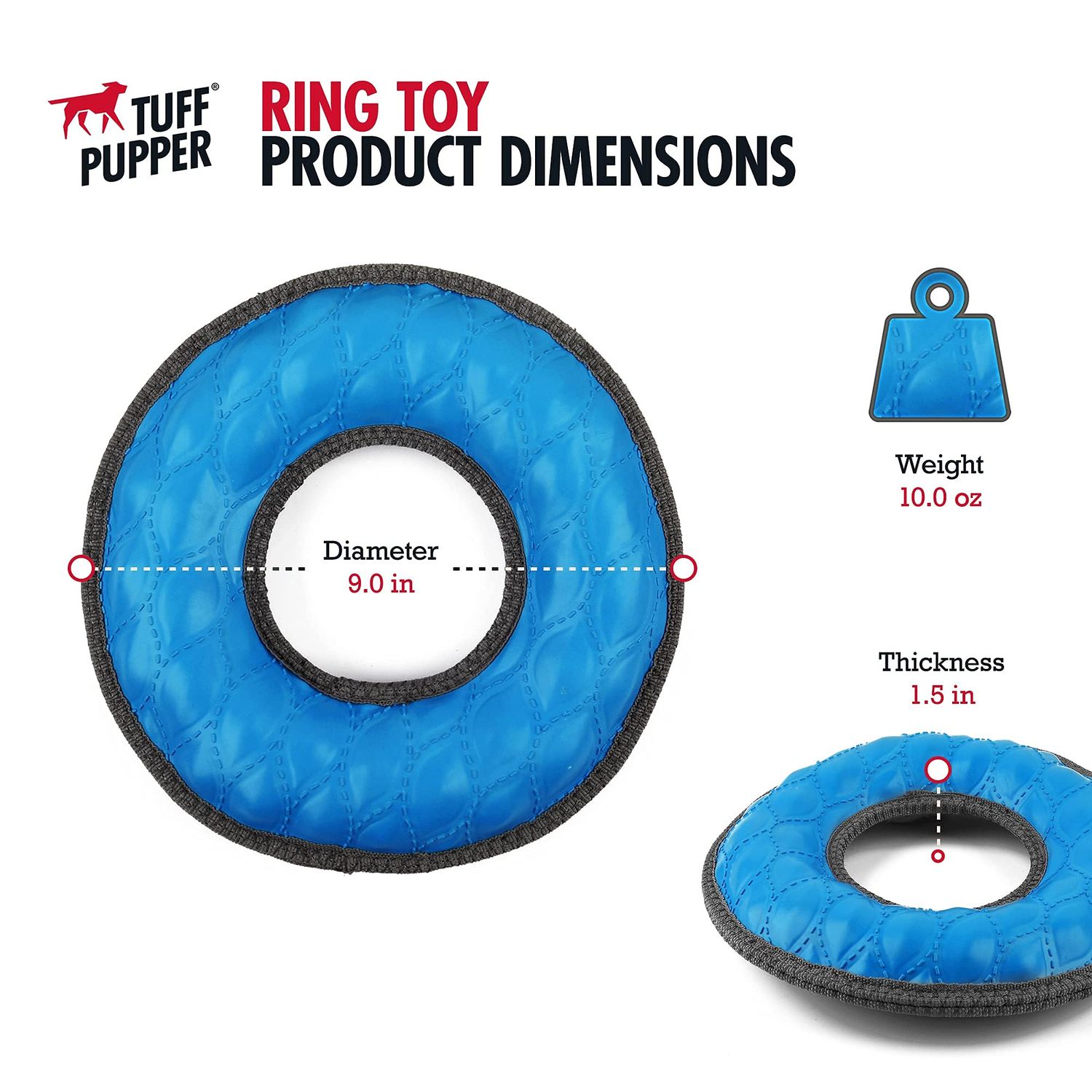 SuperChewy Tough Floating Dog Water Toy Strong Natural Rubber | Great Dog Fetch Toy | Pool Swimming Toy for Puppy| Durable Training Toy for Non-Aggressive Chewers