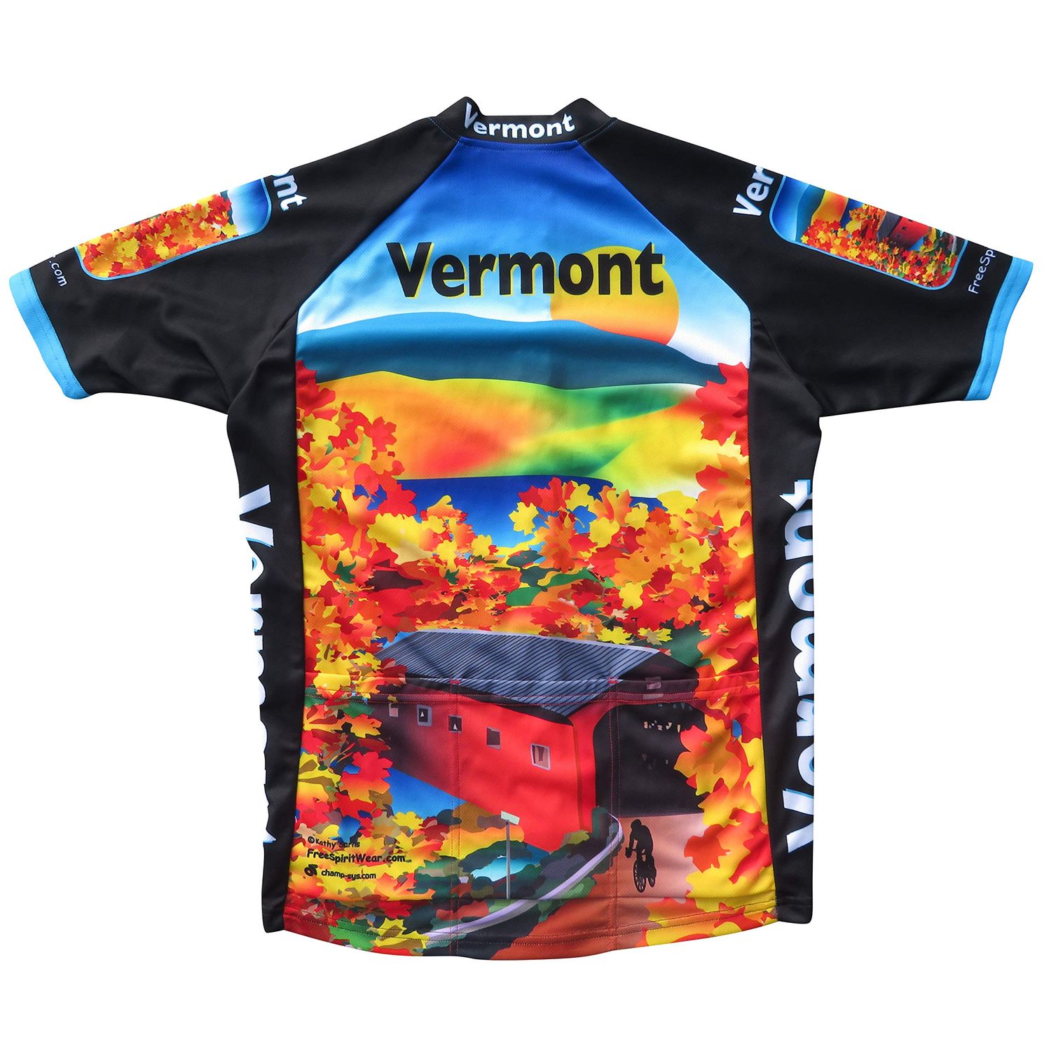 Free Spirit Wear Vermont Cycling Jersey Small