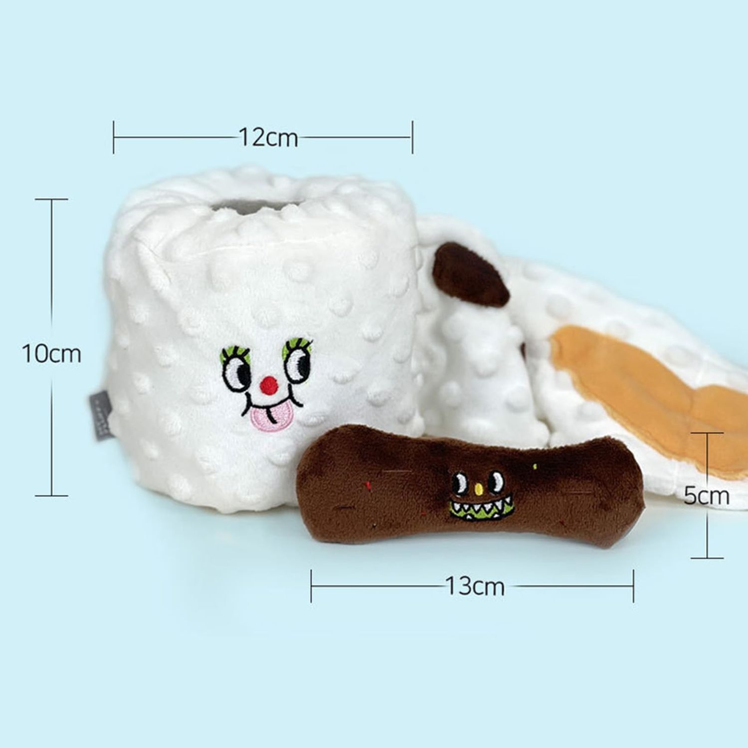Restokki Dog Snuffle Nosework Toy - Toilet Paper Dog Toy Plushie Interactive Puzzle Toy - Treat Hide and Seek for Fun