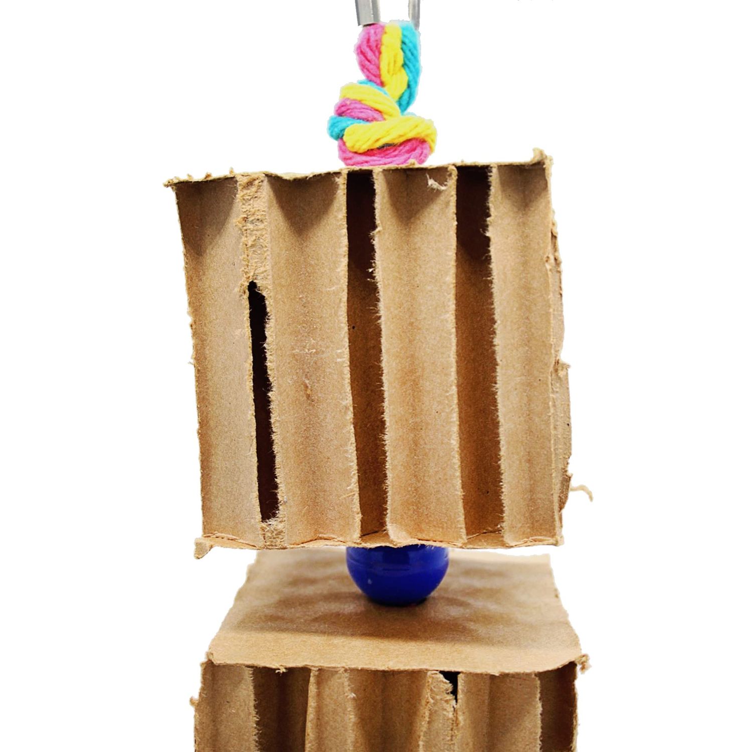 Sweet Feet and Beak Blocks N Knots - Perfect Cage Shredding and Foraging Toy for All Birds - Food Safe Cardboard, Non-Toxic, Easy to Install Cage Accessories
