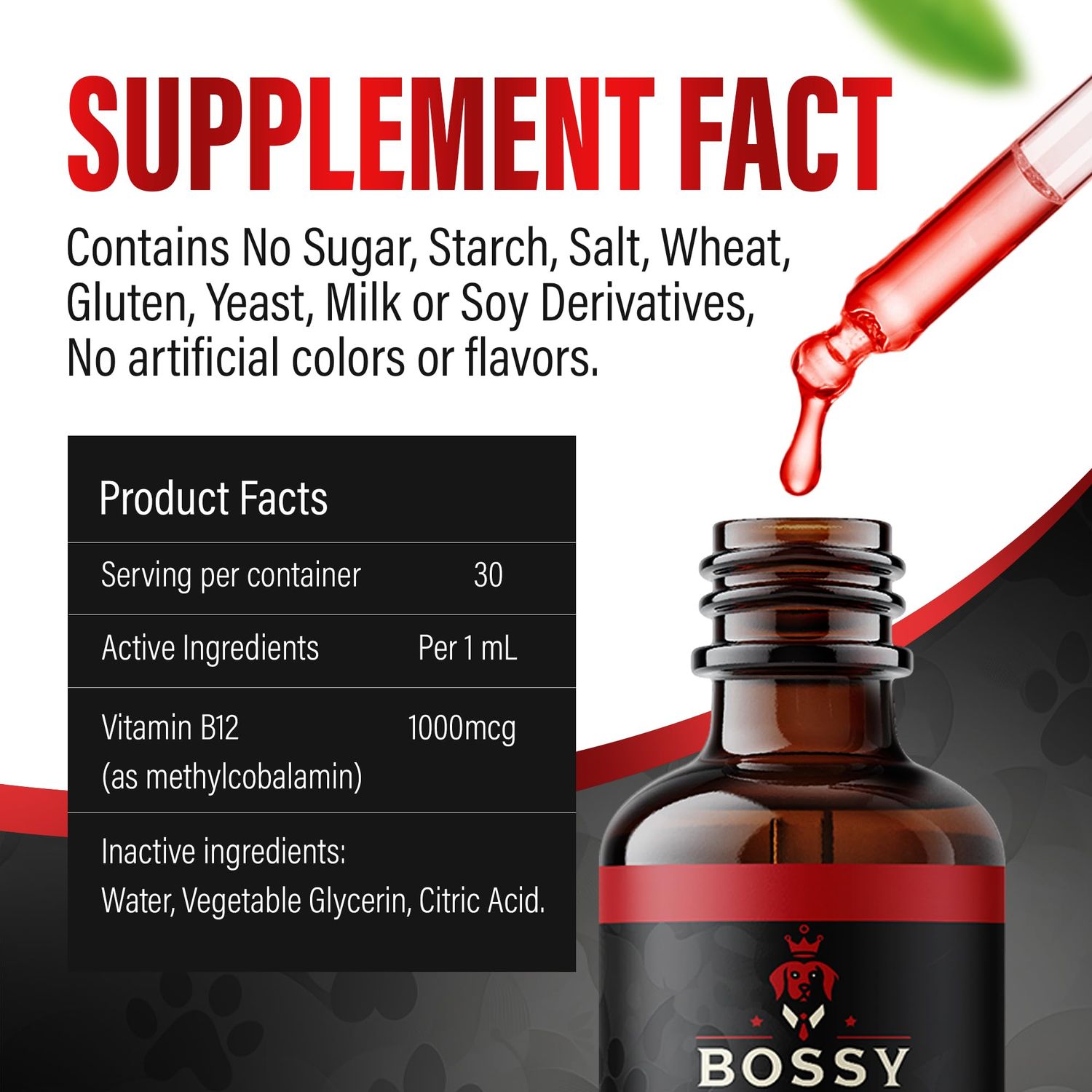 B12 Liquid for Dogs & Cats - Vitamin B12 for Dogs & Cats - Liquid Vitamin B12 for Pets - Methylcobalamin Liquid for Dogs & Cats - Vitamin Supplement for Pets - Vet Formulated