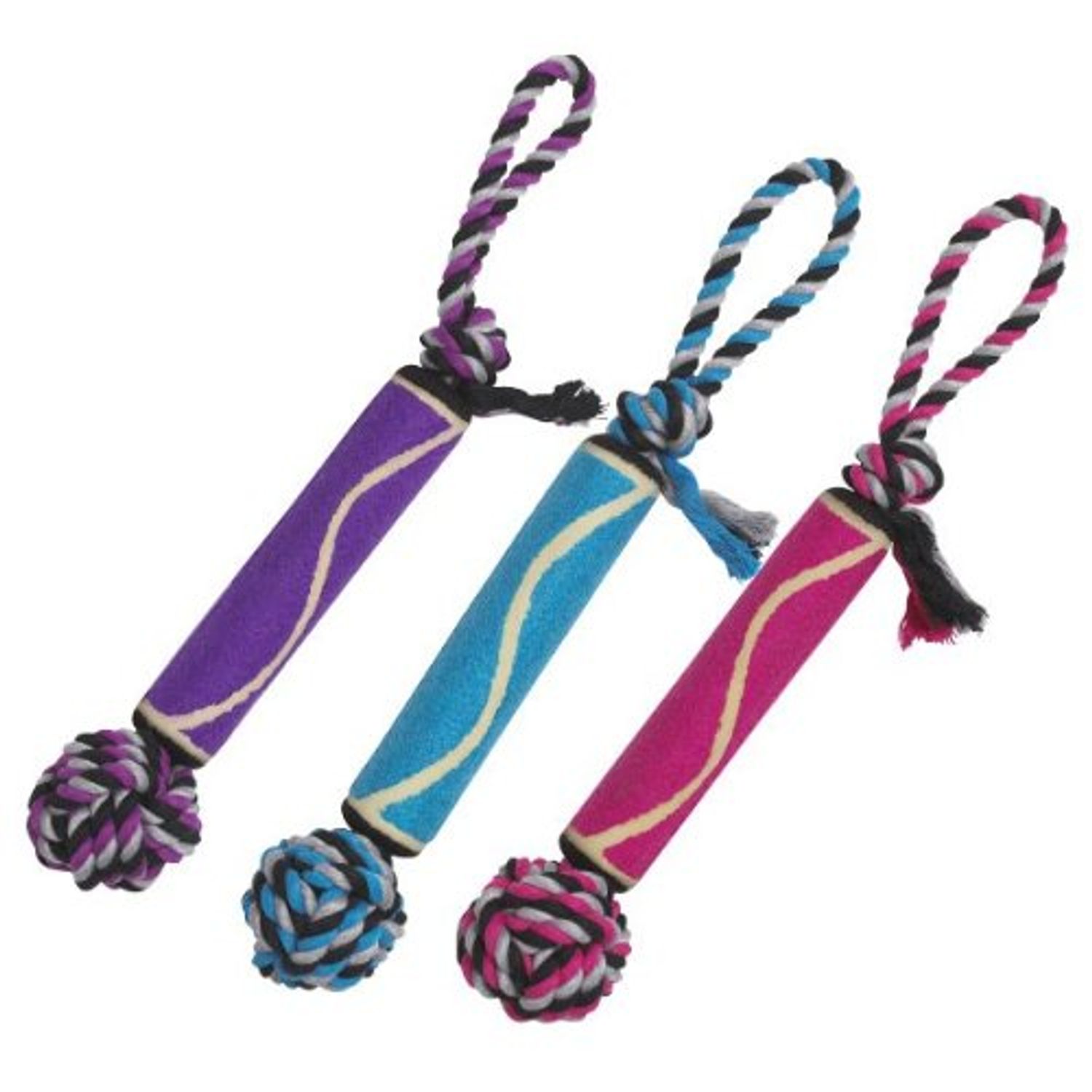 Grriggles Knot Just Rope Dog Toy, 15-1/2-Inch, Ultra Violet