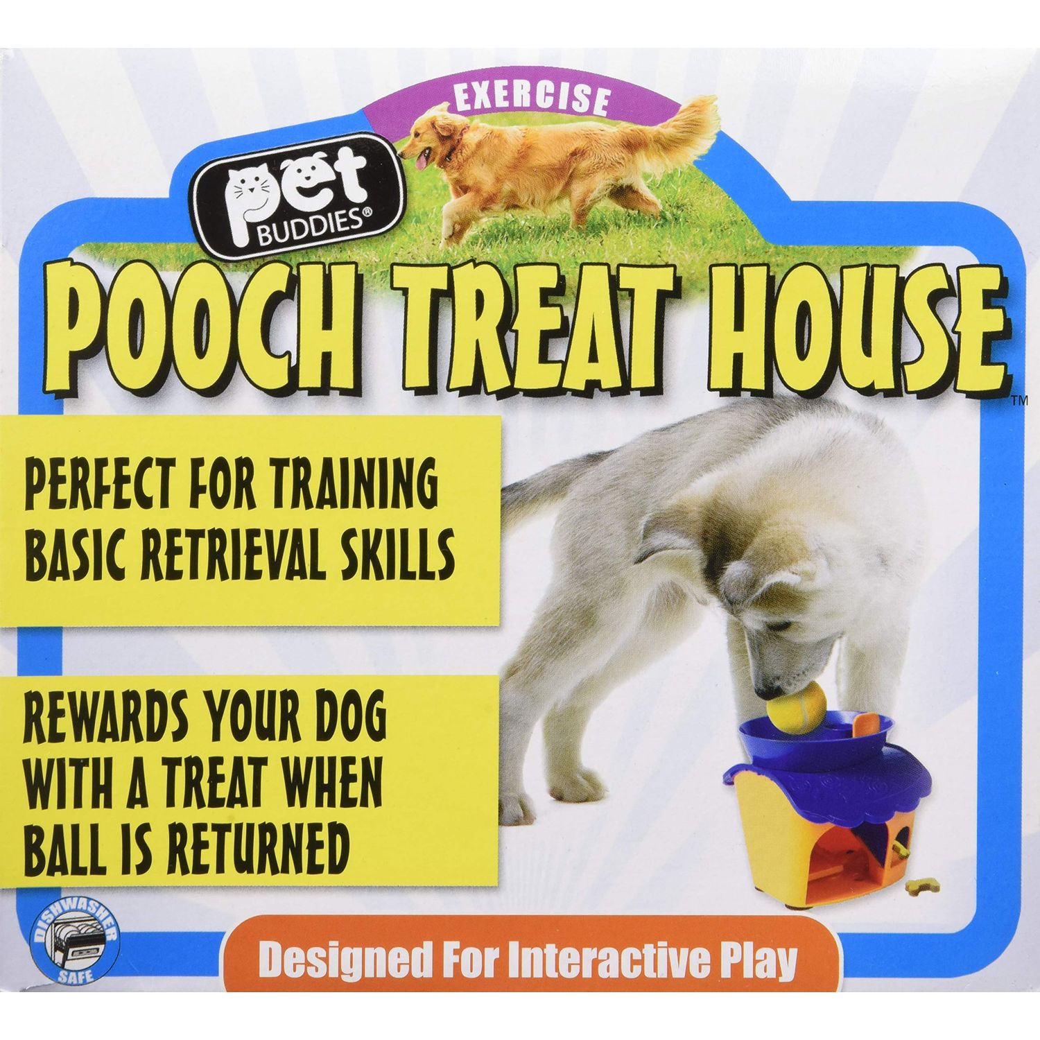 Pet Buddies PB4500 Pooch Treat House, Interactive Treat Dispenser