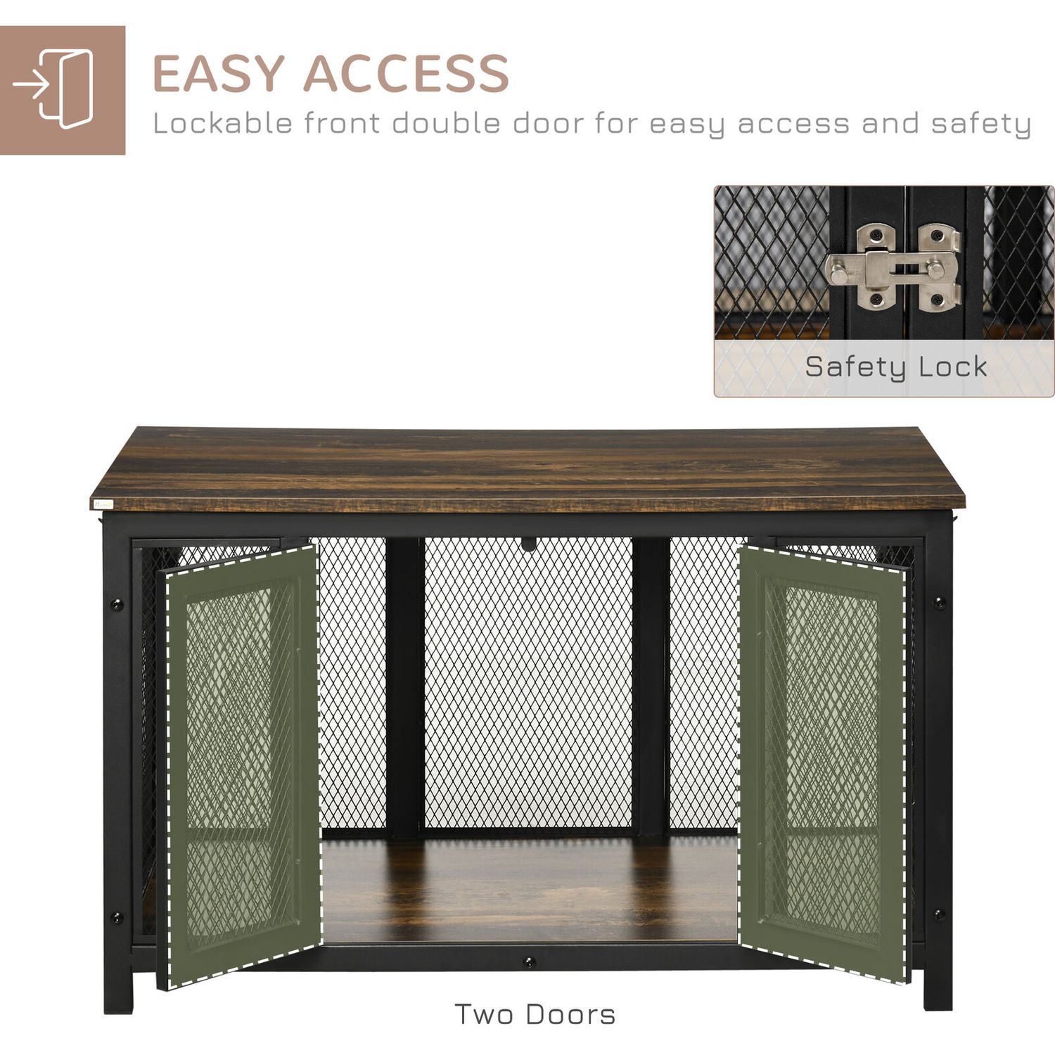 Big Dog Crate End Table Puppy Crate for Small Dogs Indoor, Pet Kennel