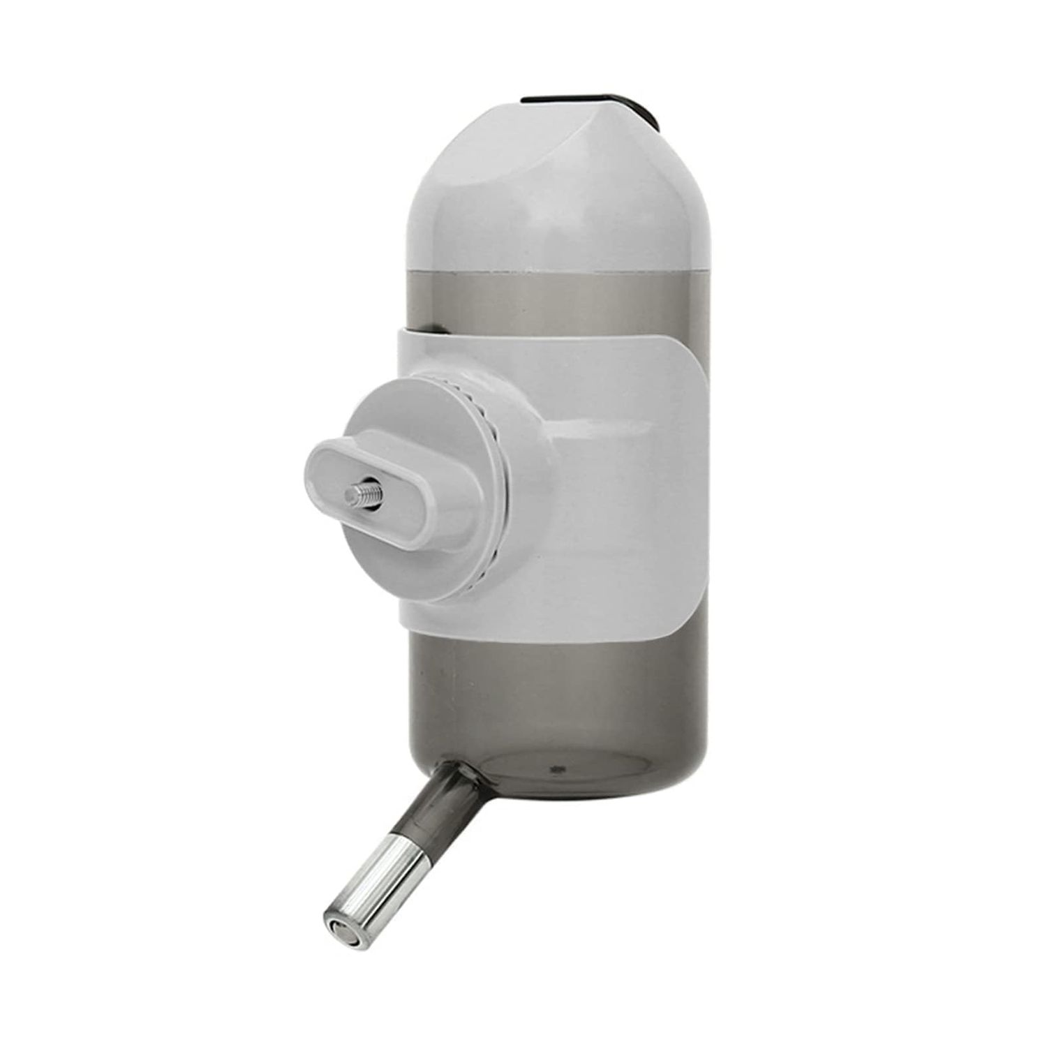 septillar Pet Water Bottle Hanging Dog Water Dispenser Kennel Drinker Kettle Feeder BPA Free Cage Crate Hutch Puppy Cat Rabbit (17oz, Gray)