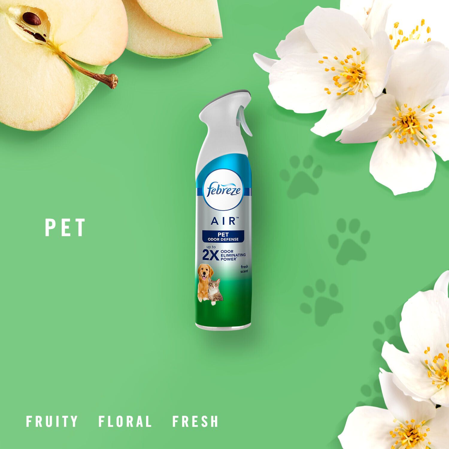 (2-Pack) Febreze AIR ~ PET ODOR ELIMINATOR 100% Natural Water Based Fresh Scent