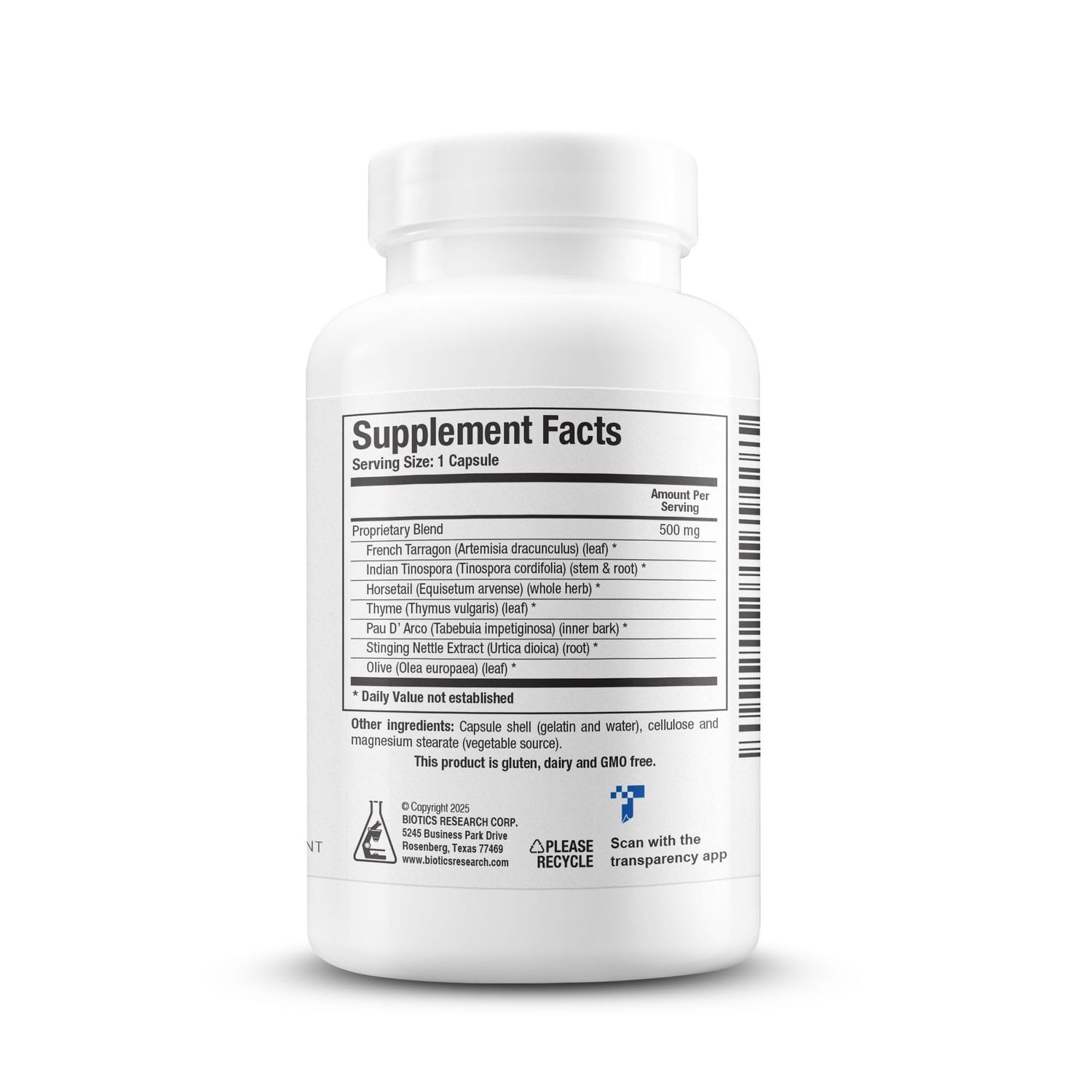 Biotics Research FC Cidal Herbal Supplement 120 Capsules