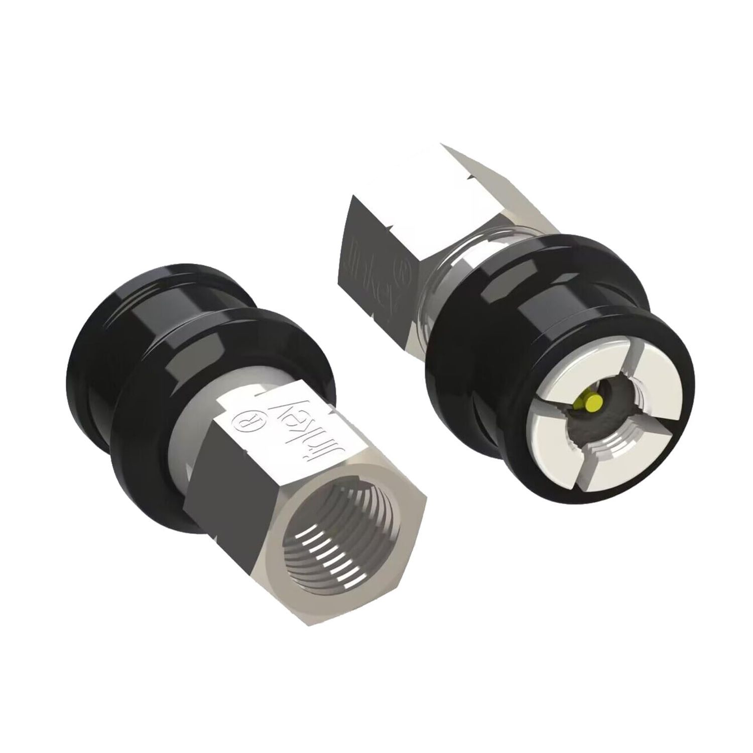 JINKEY Lock On Air Chuck for Schrader Valve, Heavy Duty Brass Close Flow Straight Locking Air Chuck Quick Connect 1/4" FNPT Tire Chuck for Pressure Gauge Tire Inflator Compressor Accessories