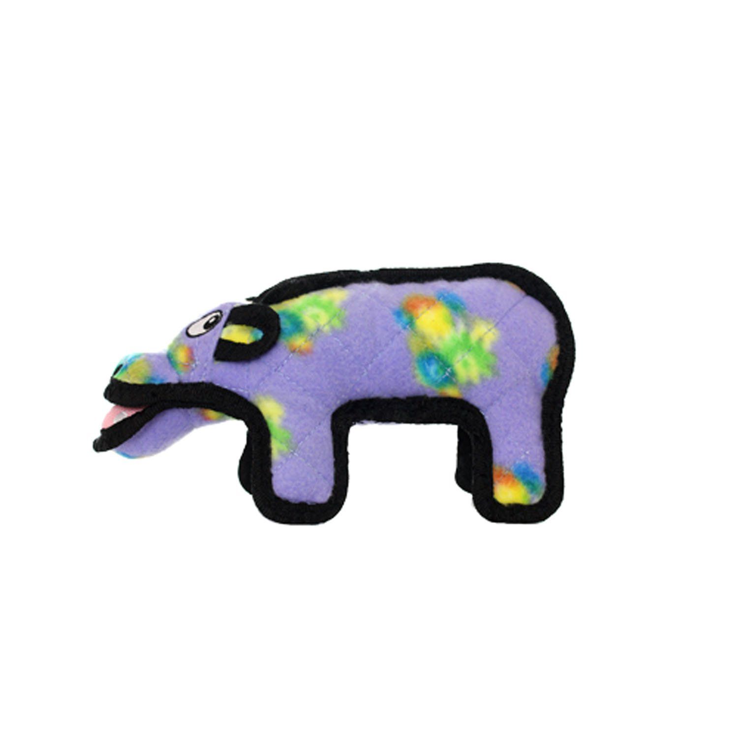 TUFFY - World's Tuffest Soft Dog Toy - Zoo Junior Hippo - Squeakers - Multiple Layers. Made Durable, Strong & Tough. Interactive Play (Tug, Toss & Fetch). Machine Washable & Floats