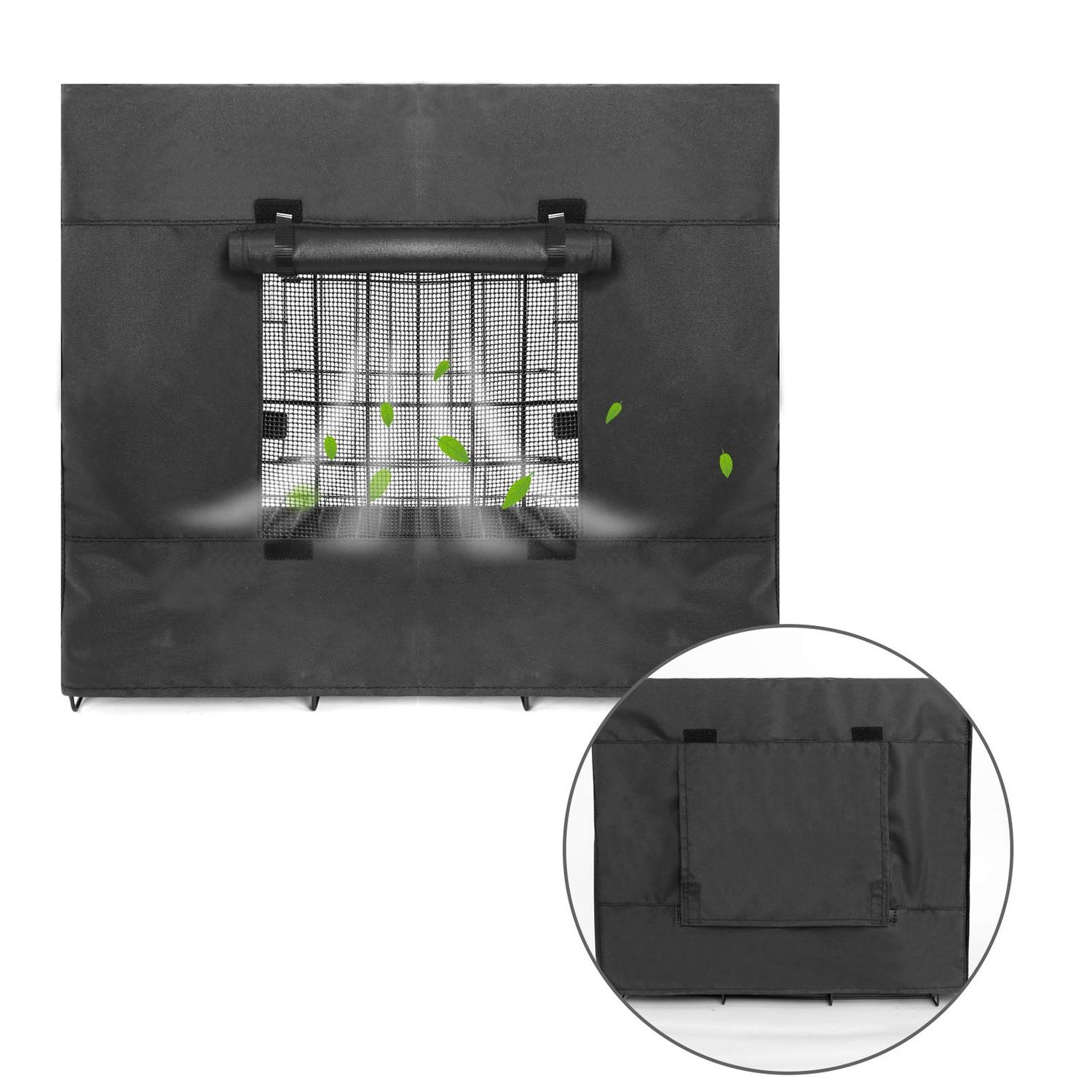 Durable Dog Crate Cover Double Door for Large pet Cover Kennel Covers Universal Fit for 36 inches Wire Dog Crate (36 Inch (36" L x 23" W x 25" H))-Black