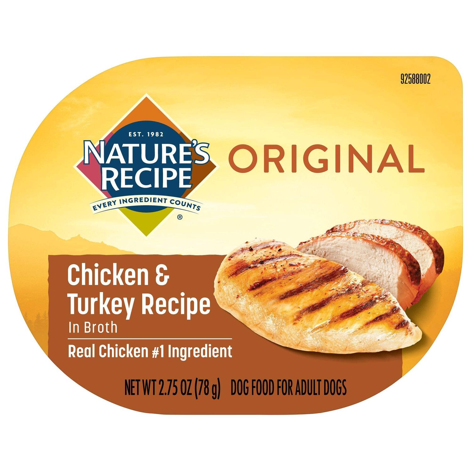 Nature's Recipe Wet Dog Food, Chicken & Turkey in Broth Recipe, 2.75 Ounce Cup (Pack of 12)
