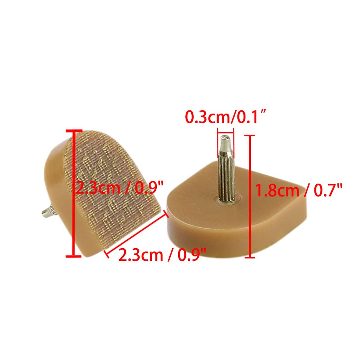 uxcell 6 Pcs Plastic Shoes High Heel Tips for Ladies 22mm x 21mm Beige
