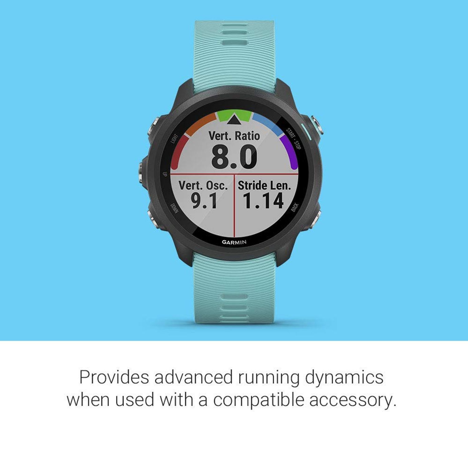 Garmin Forerunner 245 Music, GPS Running Smartwatch with Music and Advanced Dynamics, Aqua (Renewed)