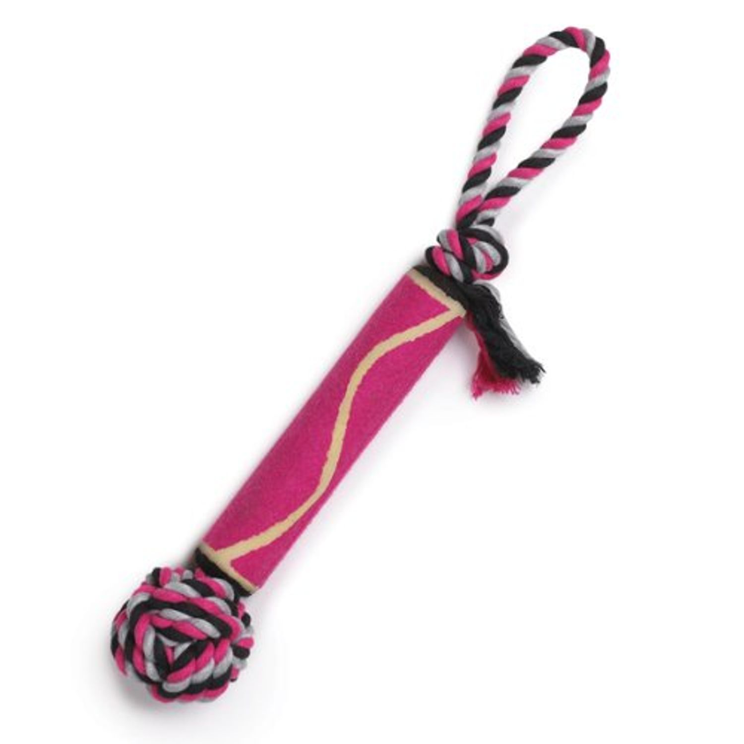 Grriggles Knot Just Rope Dog Toy, 15-1/2-Inch, Raspberry Sorbet