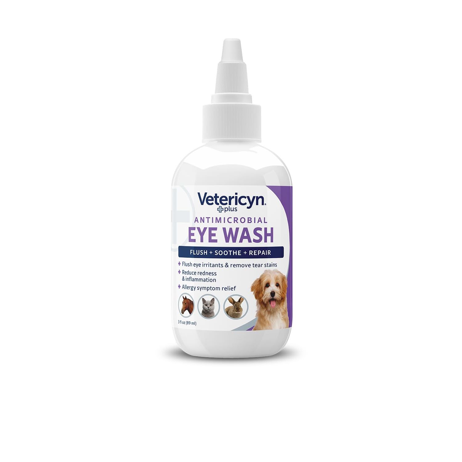 Vetericyn Plus Dog and Cat Eye Care | Flush and Soothe Eye Irritations, Dog Tear Stain Cleaner, Safe for All Animals. (Eye Care Kit)