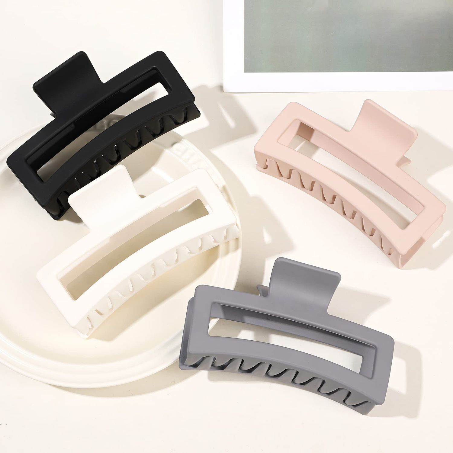 Extra Large Claw Clips for Thick Hair 5'' Large Hair Clips for Women Girls Long Hair Big Claw Clips Oversized Jaw Clips for Curly Hair Strong Hold Non Slip